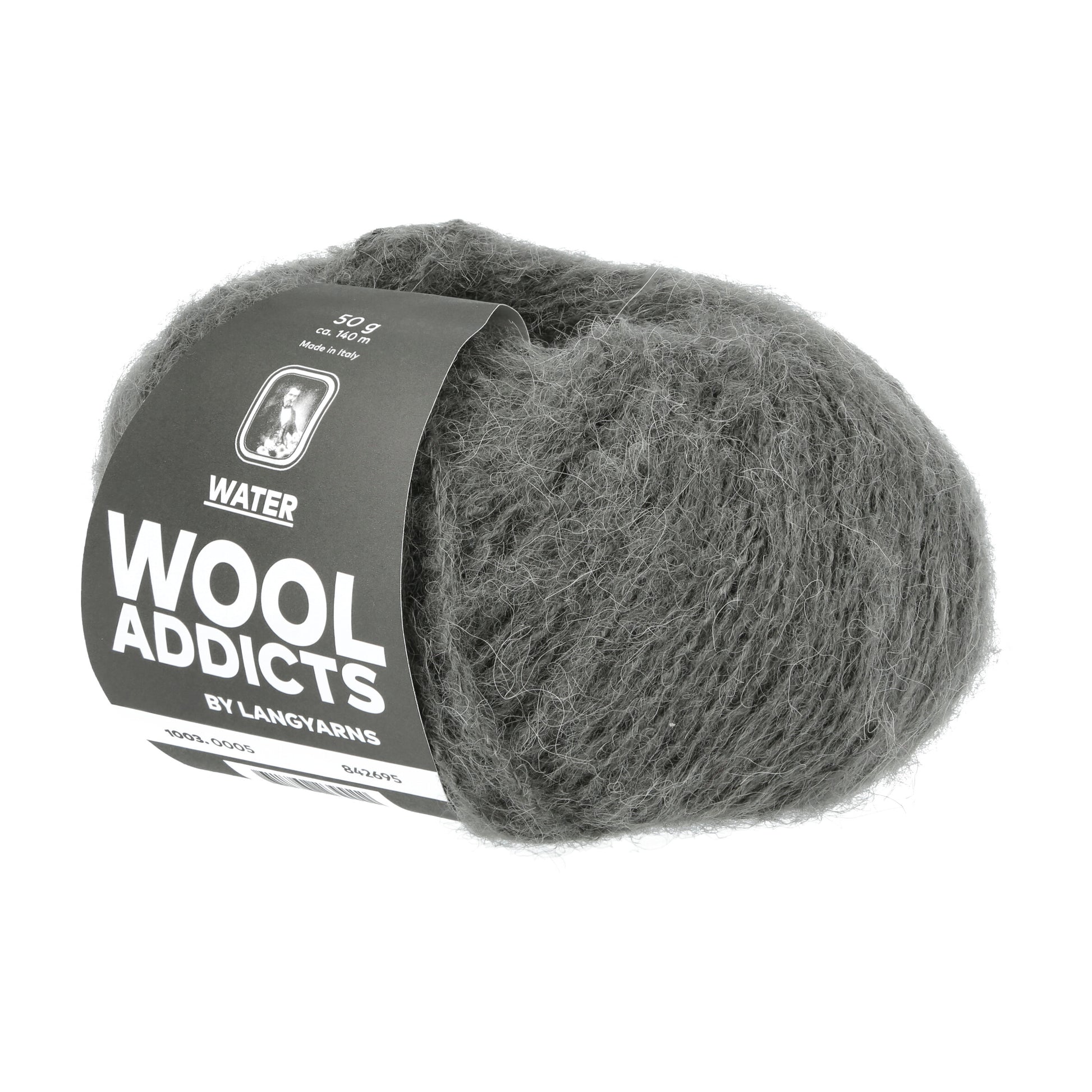 Lang Yarns WATER Wooladdicts in der Farbe grau mélange