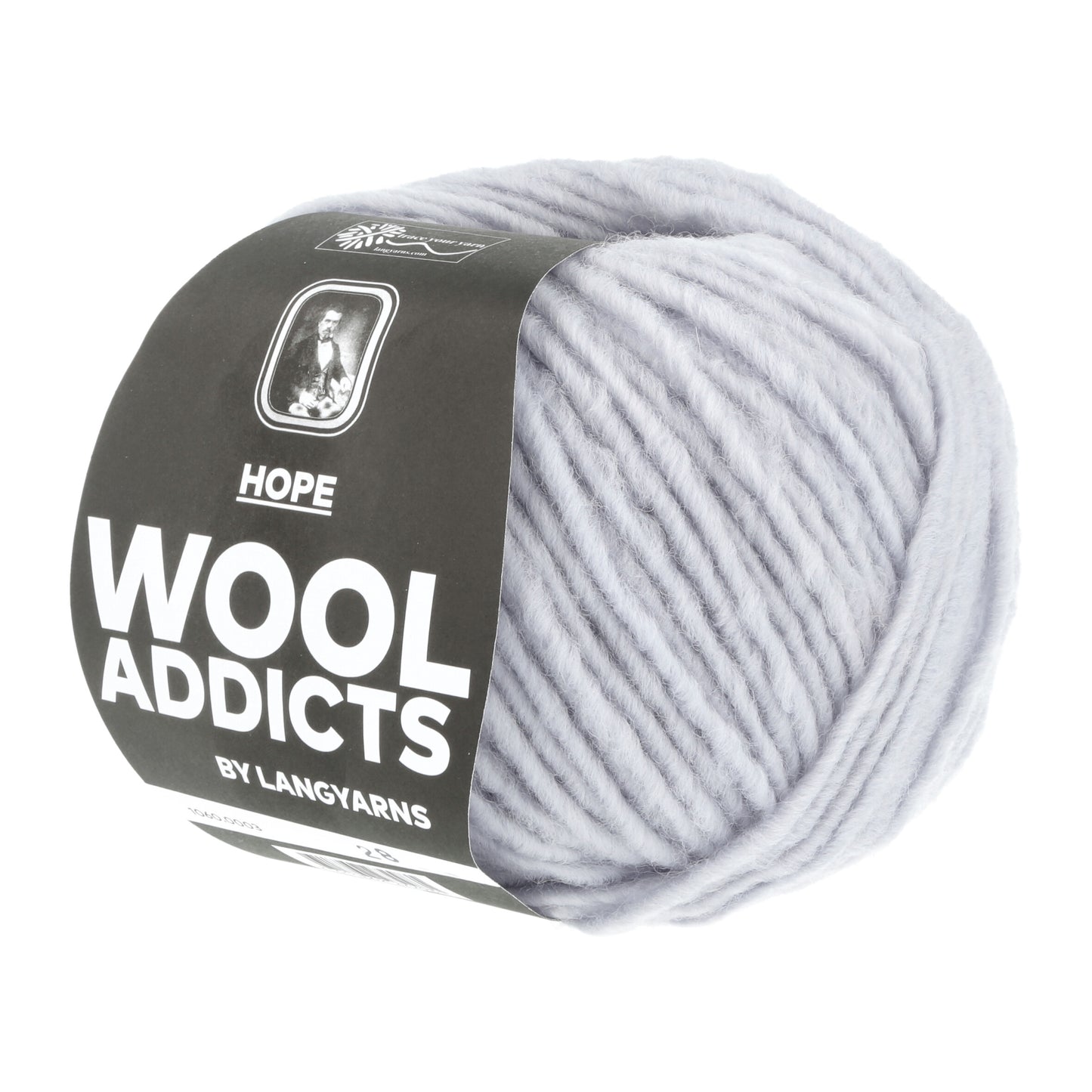 Lang Yarns HOPE Wooladdicts in der Farbe light grey melange