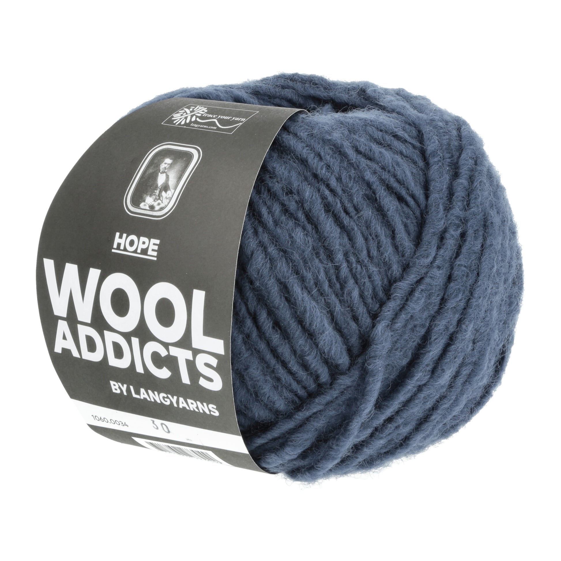 Lang Yarns HOPE Wooladdicts in der Farbe denim