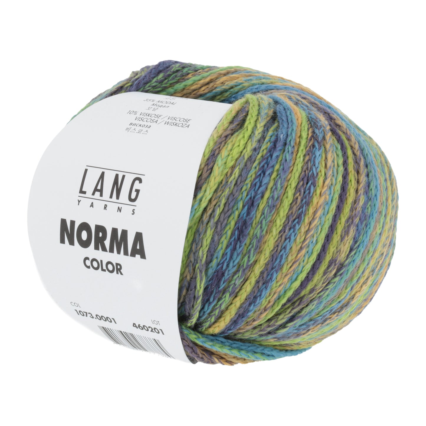 Lang Yarns NORMA COLOR in der Farbe blau grün gelb