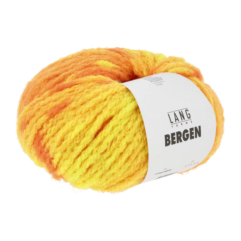 Lang Yarns Bergen in der Farbe ornge neon gelb neon