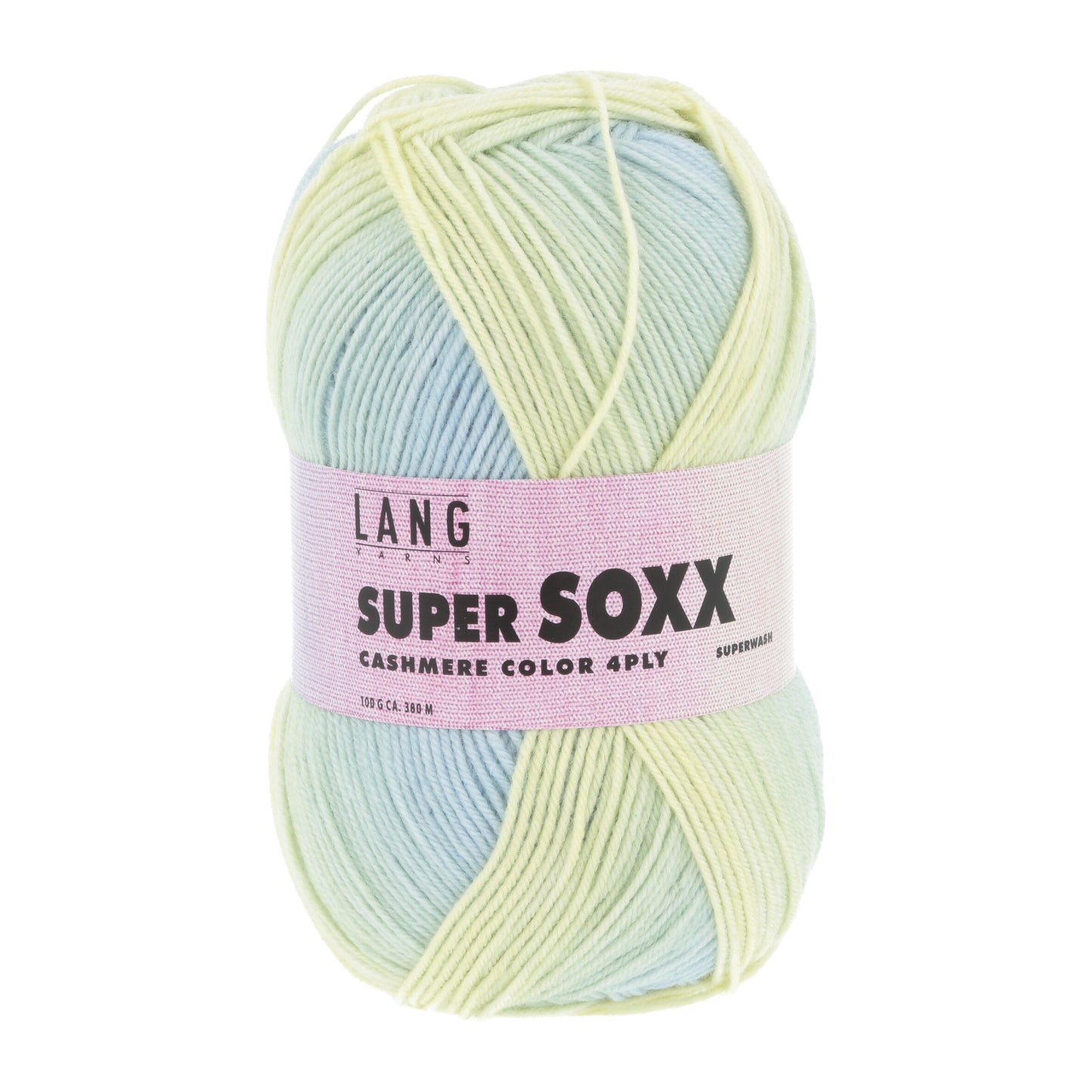 Lang Yans Super Soxx Cashmere in der Farbe rosa hellblau grün