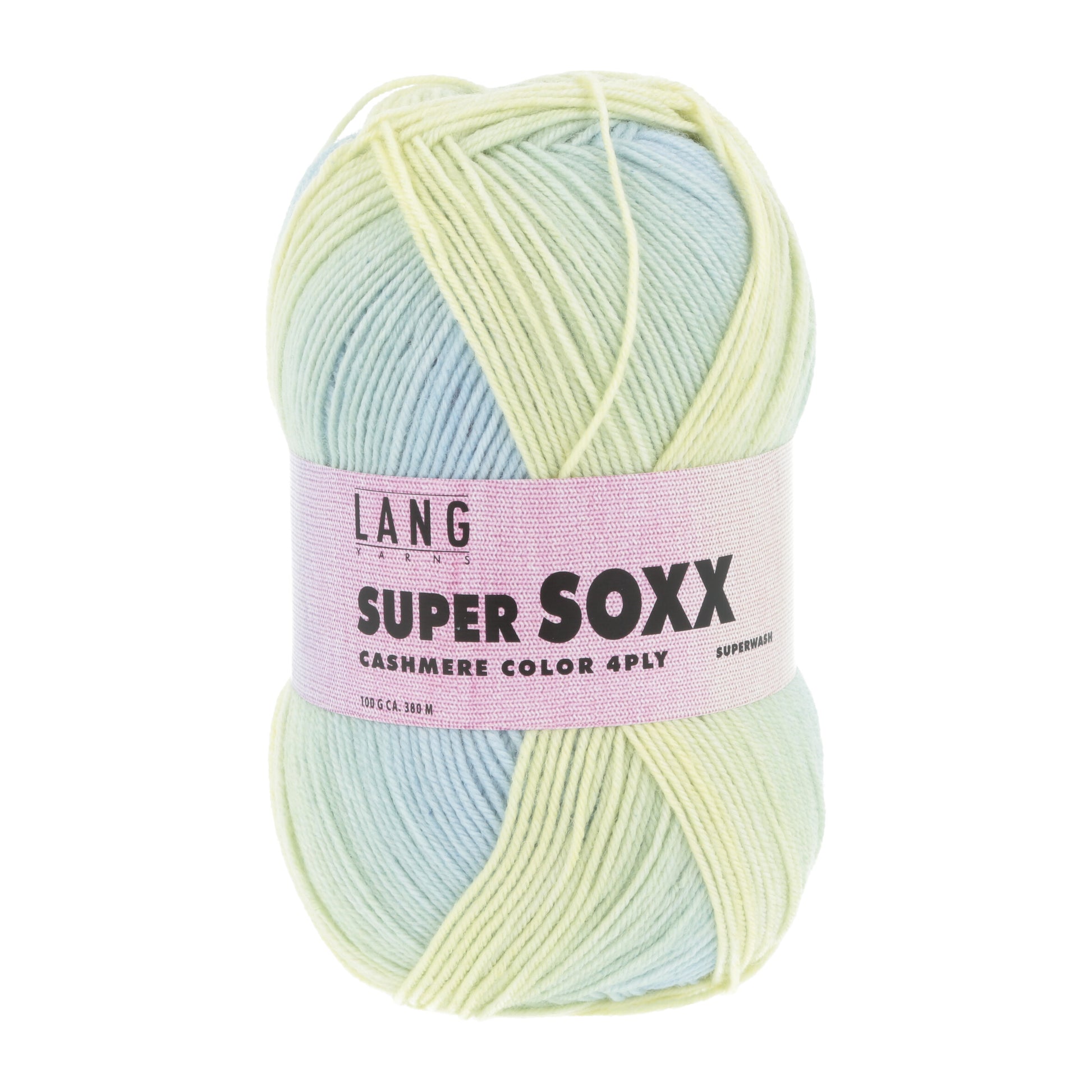 Lang Yans Super Soxx Cashmere in der Farbe rosa hellblau grün