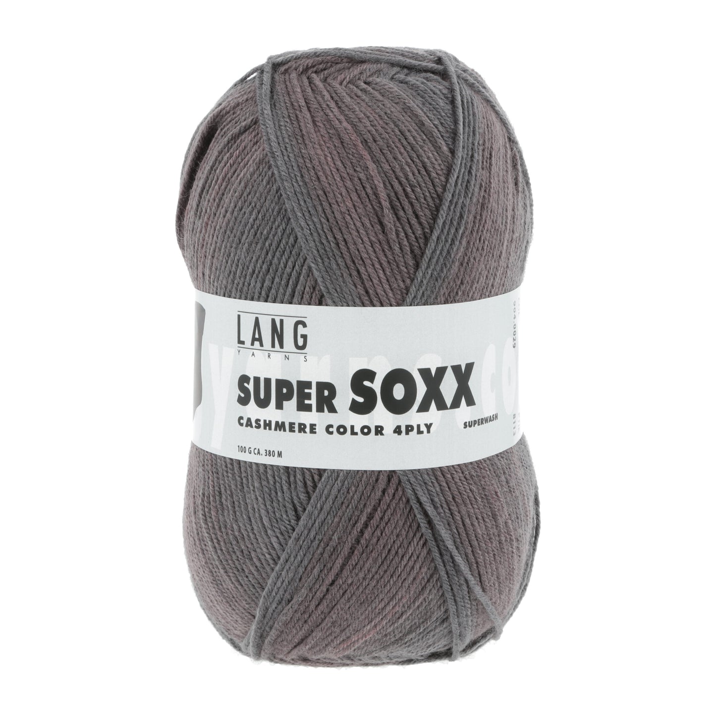 Lang Yans Super Soxx Cashmere in der Farbe burgund grau