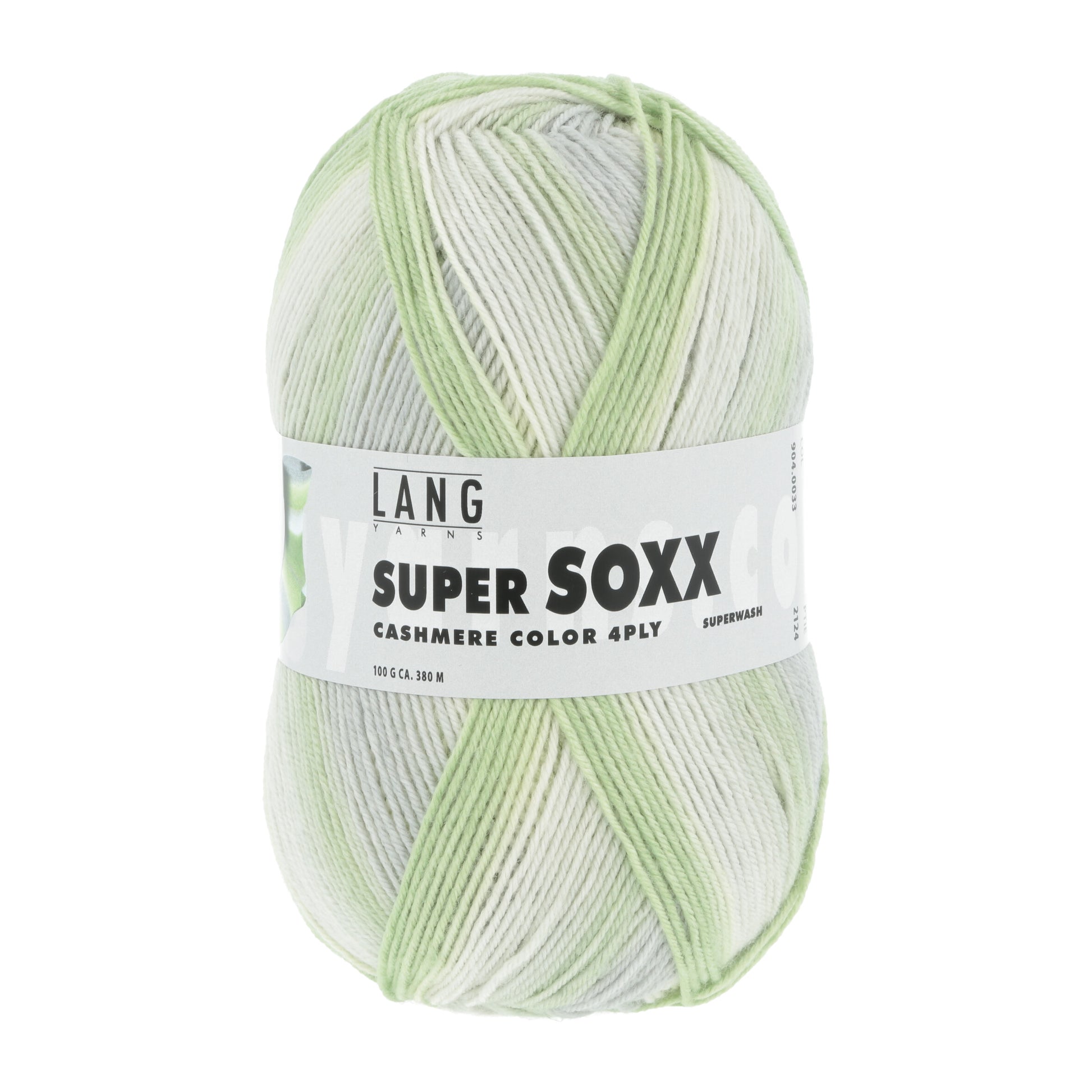 Lang Yans Super Soxx Cashmere in der Farbe hellgrün grau