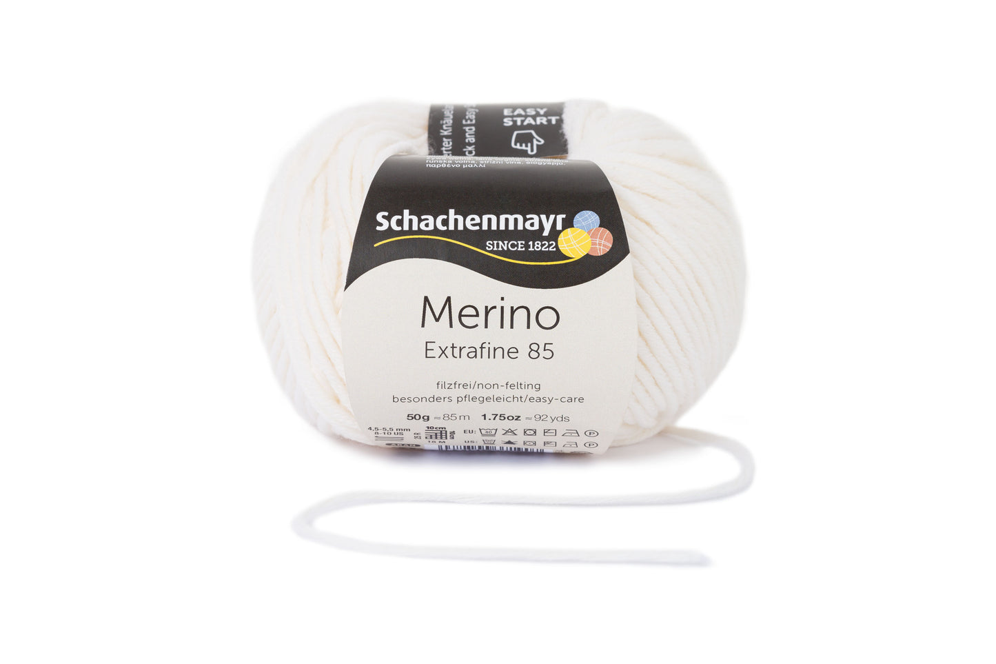 Wintergarn Merino 85 in der Farbe weiss