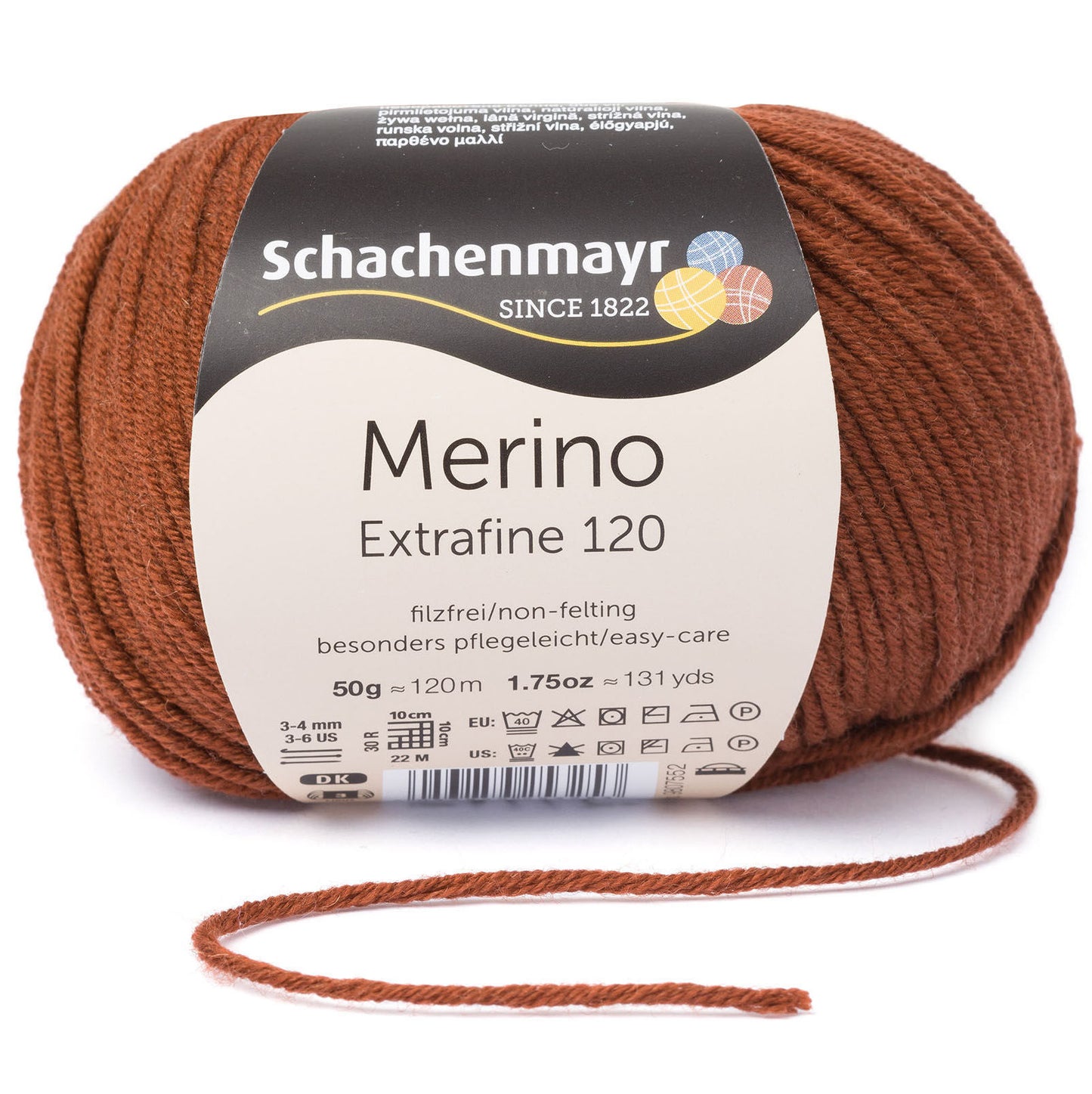 Ganzjahresgarn Merino 120 in der Farbe Kupfer