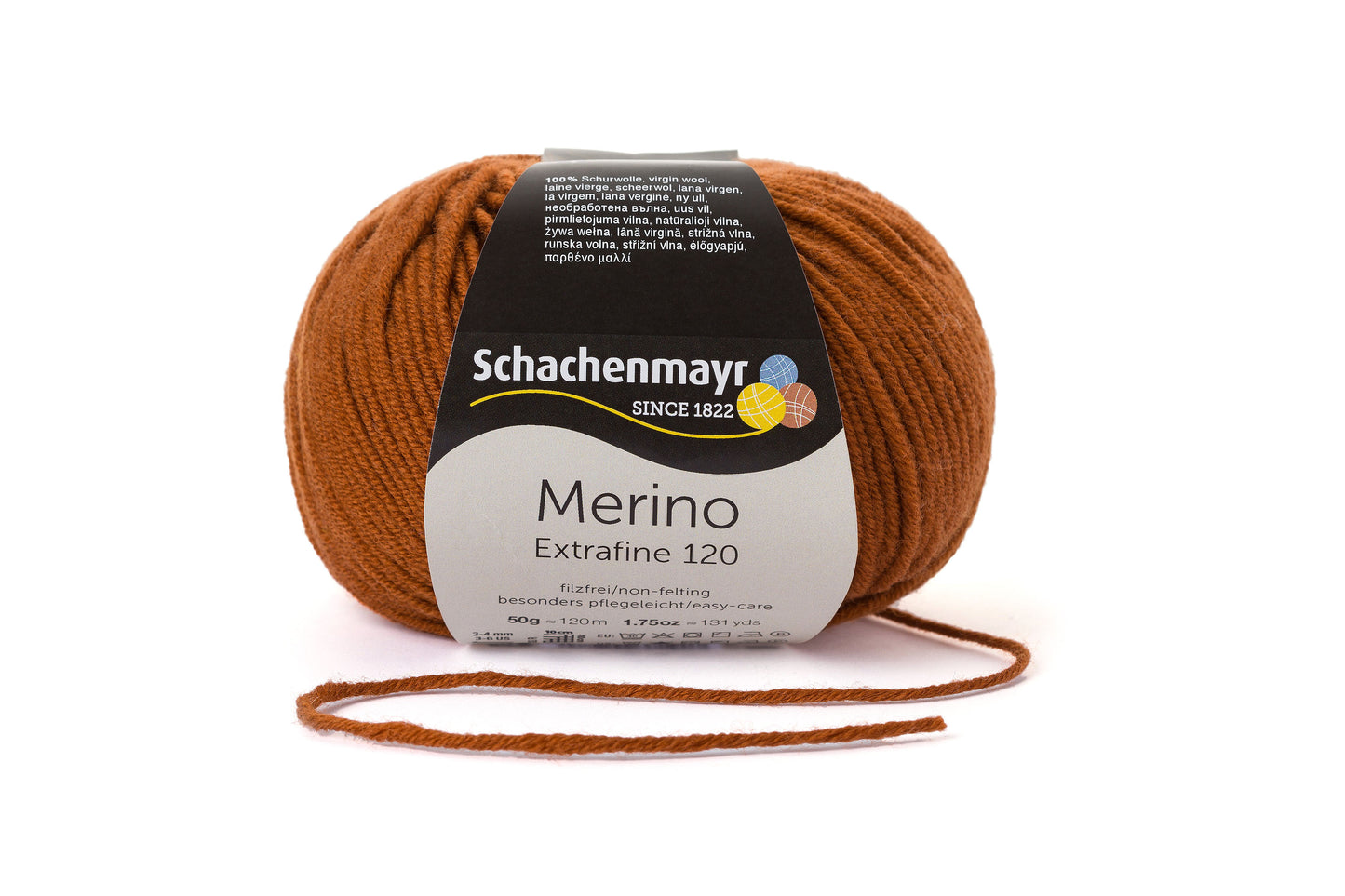 Ganzjahresgarn Merino 120 in der Farbe Marone