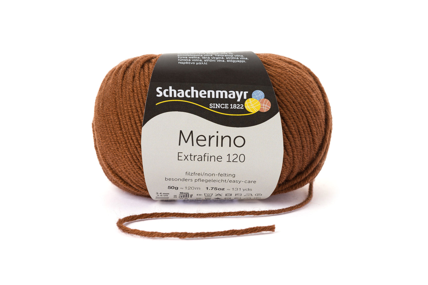 Ganzjahresgarn Merino 120 in der Farbe Schoko