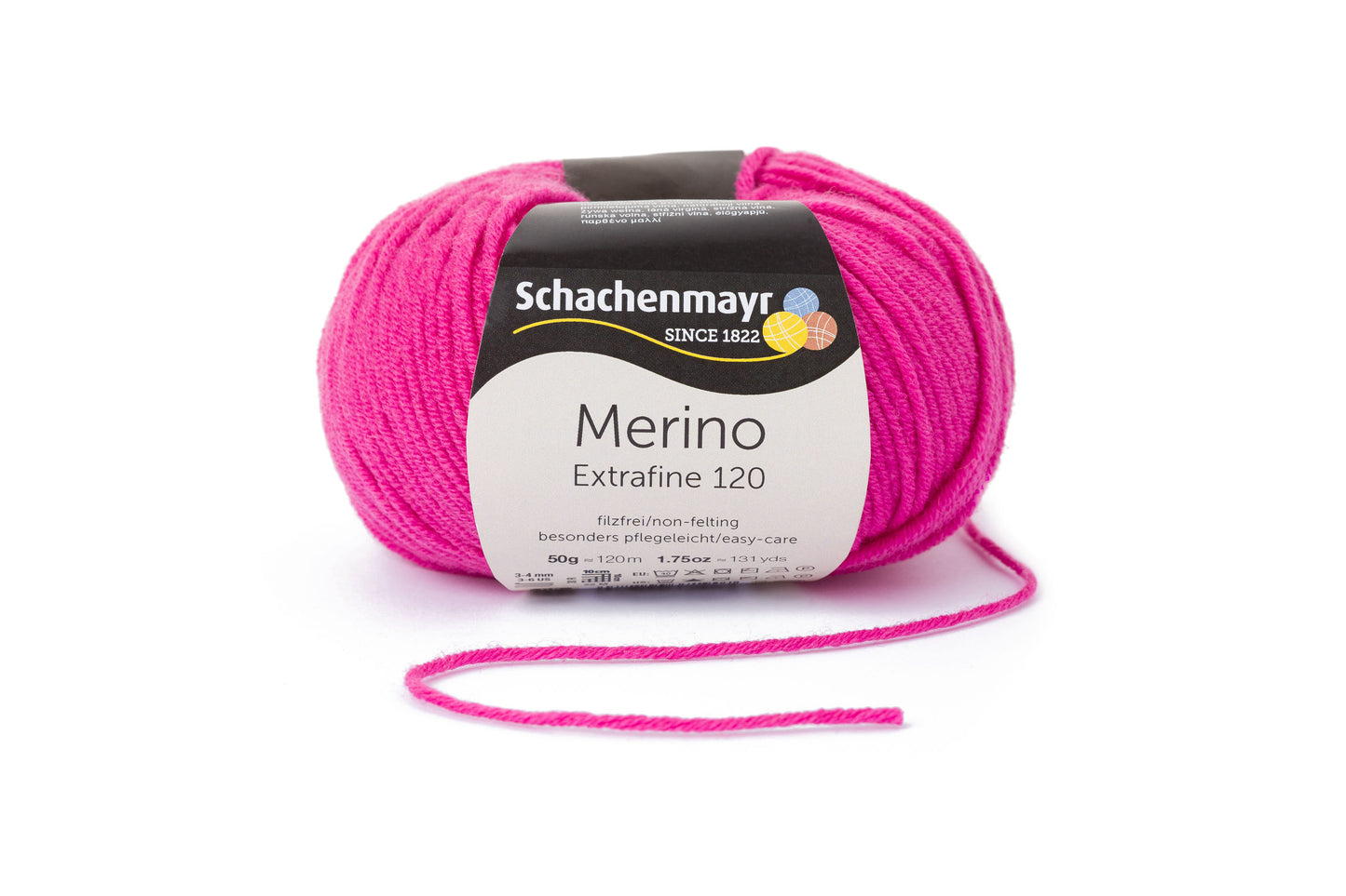 Ganzjahresgarn Merino 120 in der Farbe Pink