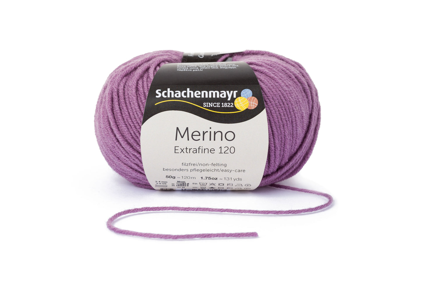 Ganzjahresgarn Merino 120 in der Farbe Pflaume