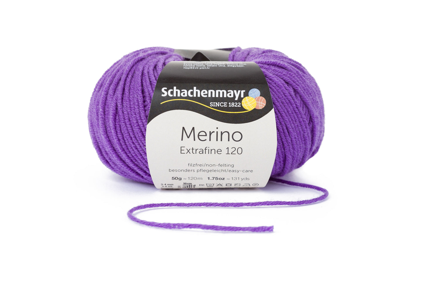 Ganzjahresgarn Merino 120 in der Farbe Violett