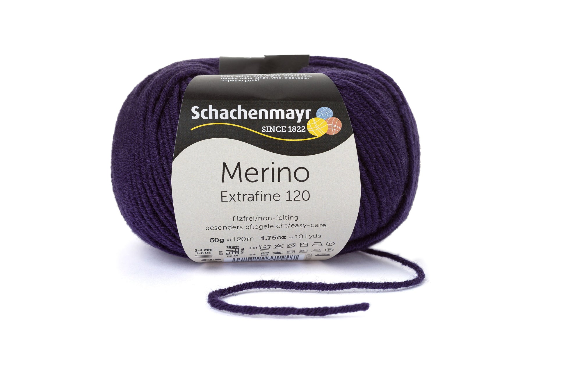 Ganzjahresgarn Merino 120 in der Farbe Aubergine