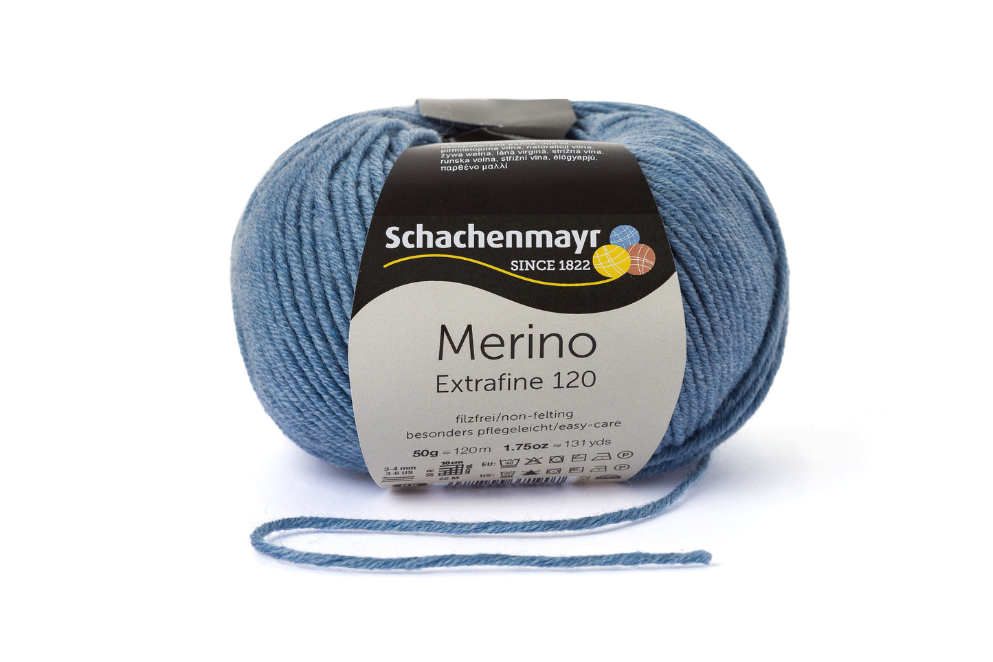 Ganzjahresgarn Merino 120 in der Farbe Wolke-meliert