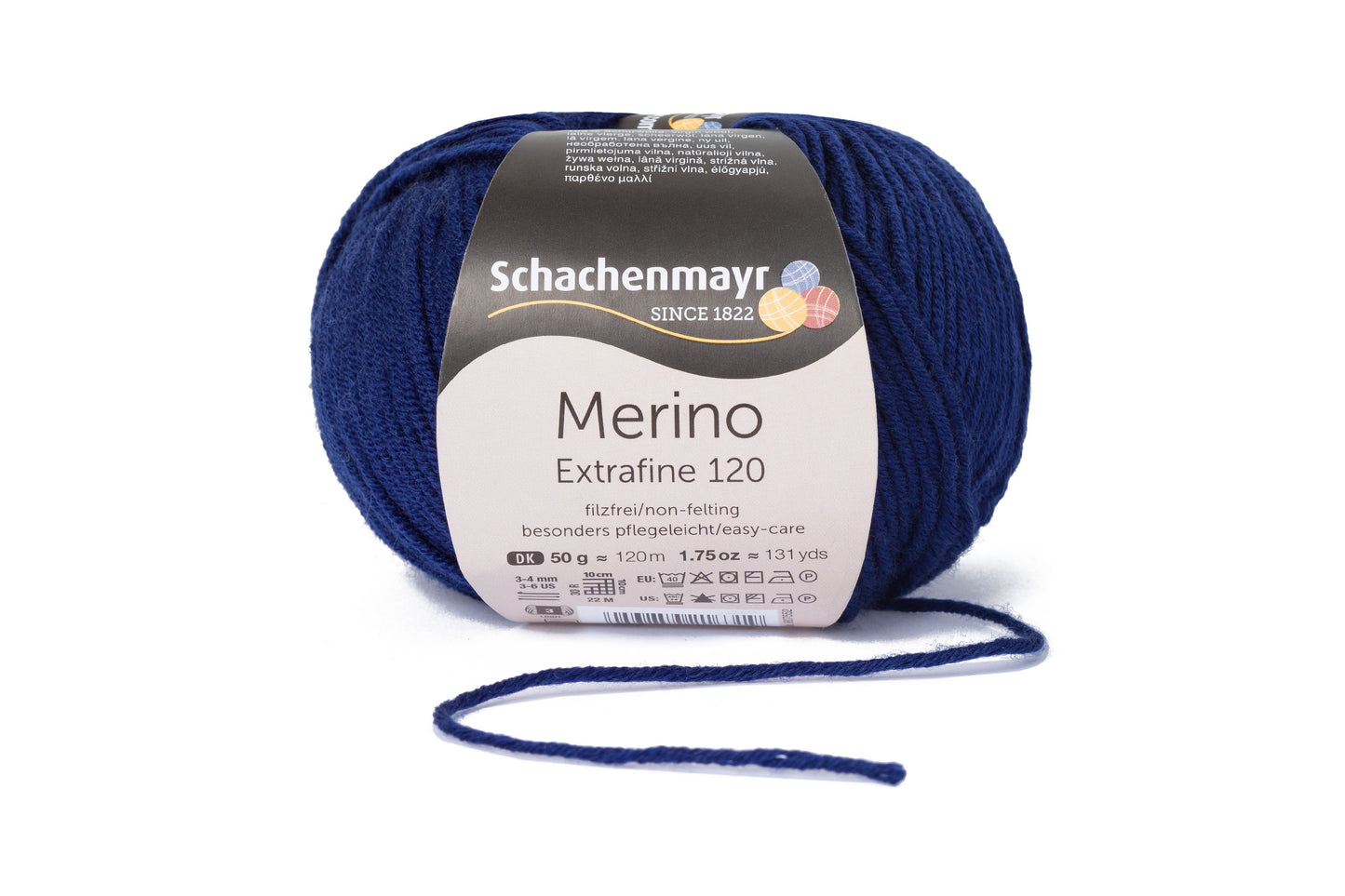 Ganzjahresgarn Merino 120 in der Farbe Deep-blue