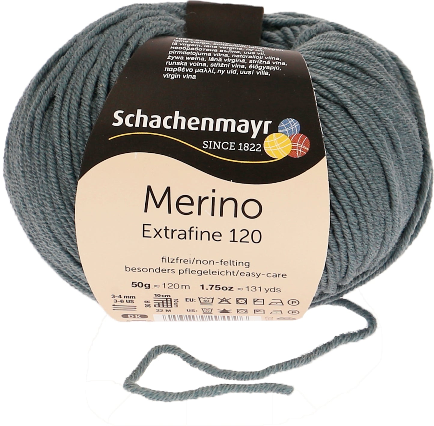 Ganzjahresgarn Merino 120 in der Farbe Goblin-blau