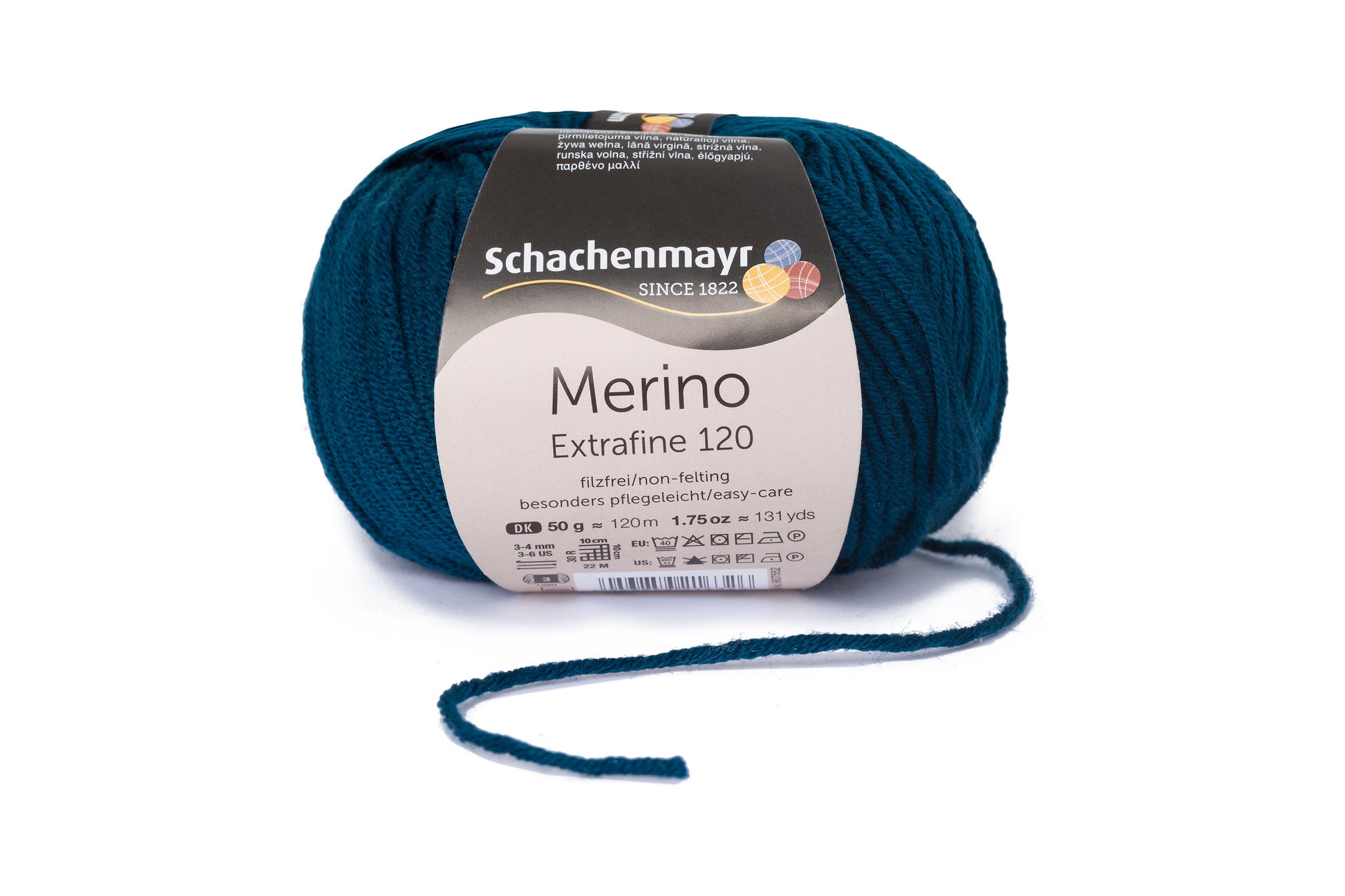 Ganzjahresgarn Merino 120 in der Farbe Teal