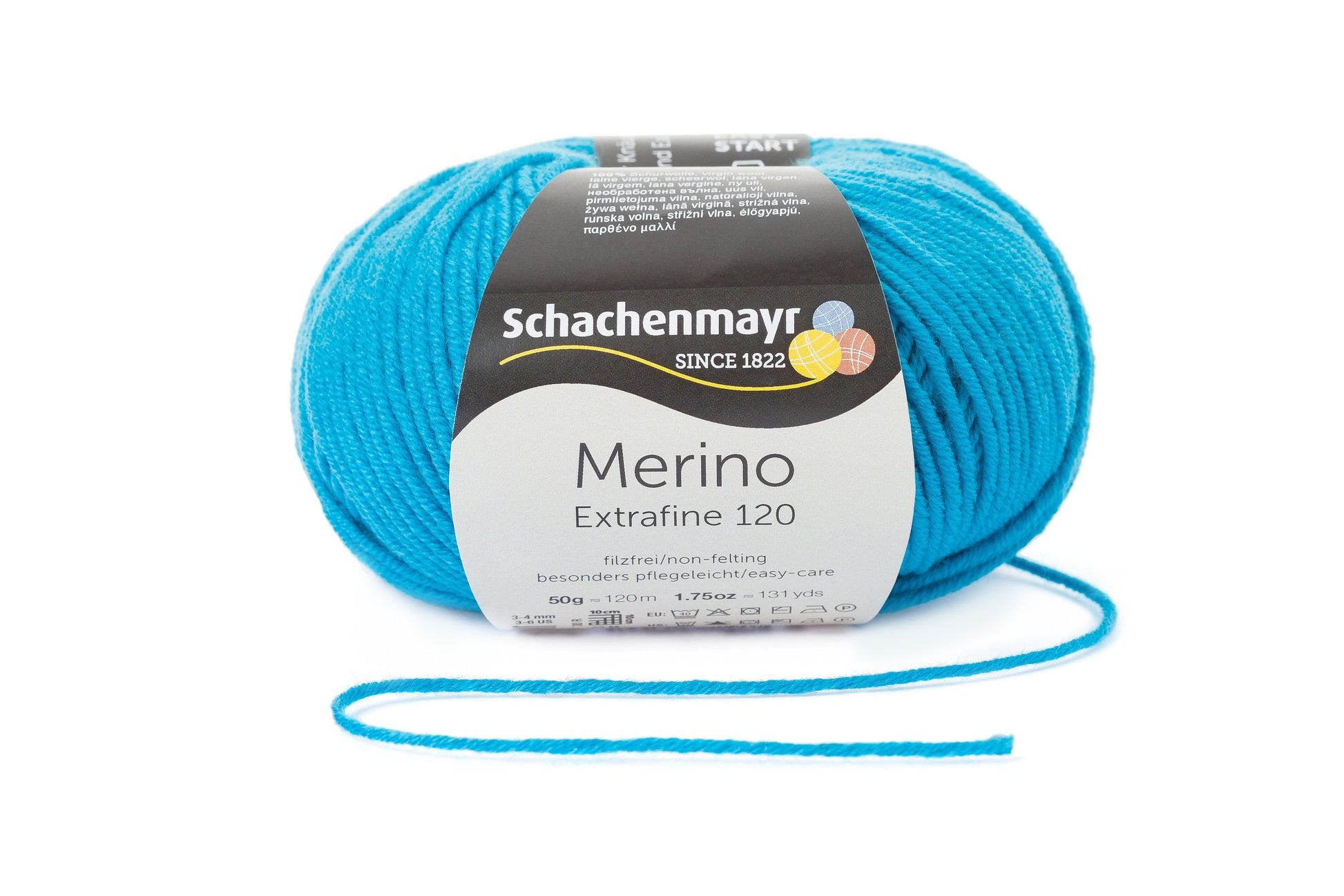 Ganzjahresgarn Merino 120 in der Farbe Capri