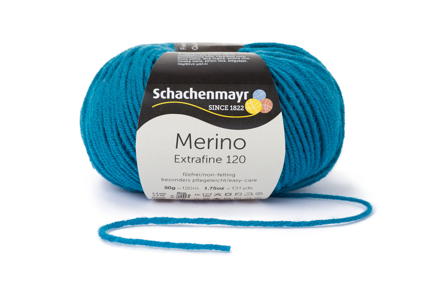 Ganzjahresgarn Merino 120 in der Farbe Petrol