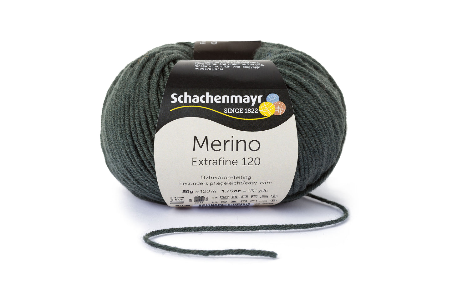 Ganzjahresgarn Merino 120 in der Farbe Oliv