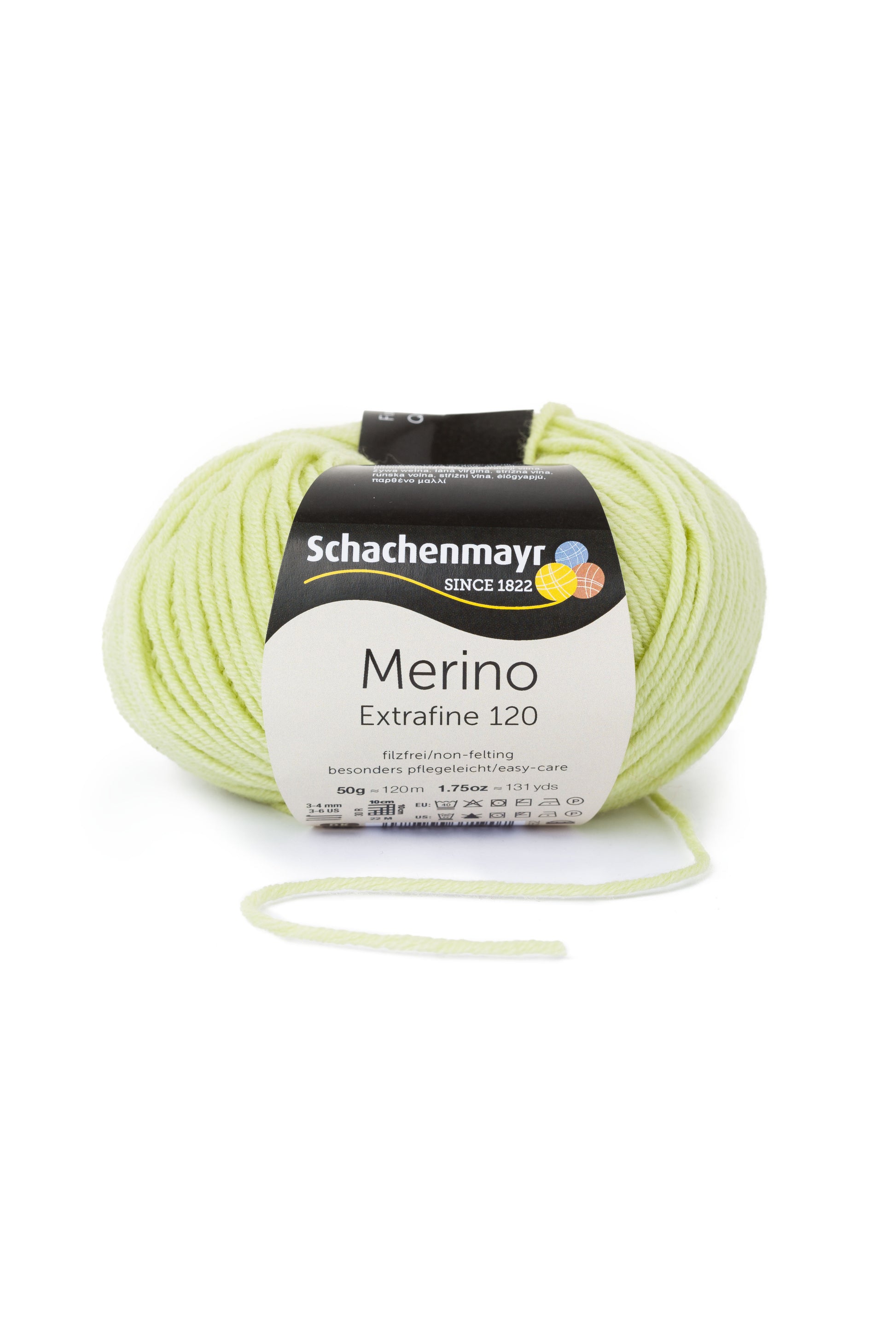 Ganzjahresgarn Merino 120 in der Farbe Limone