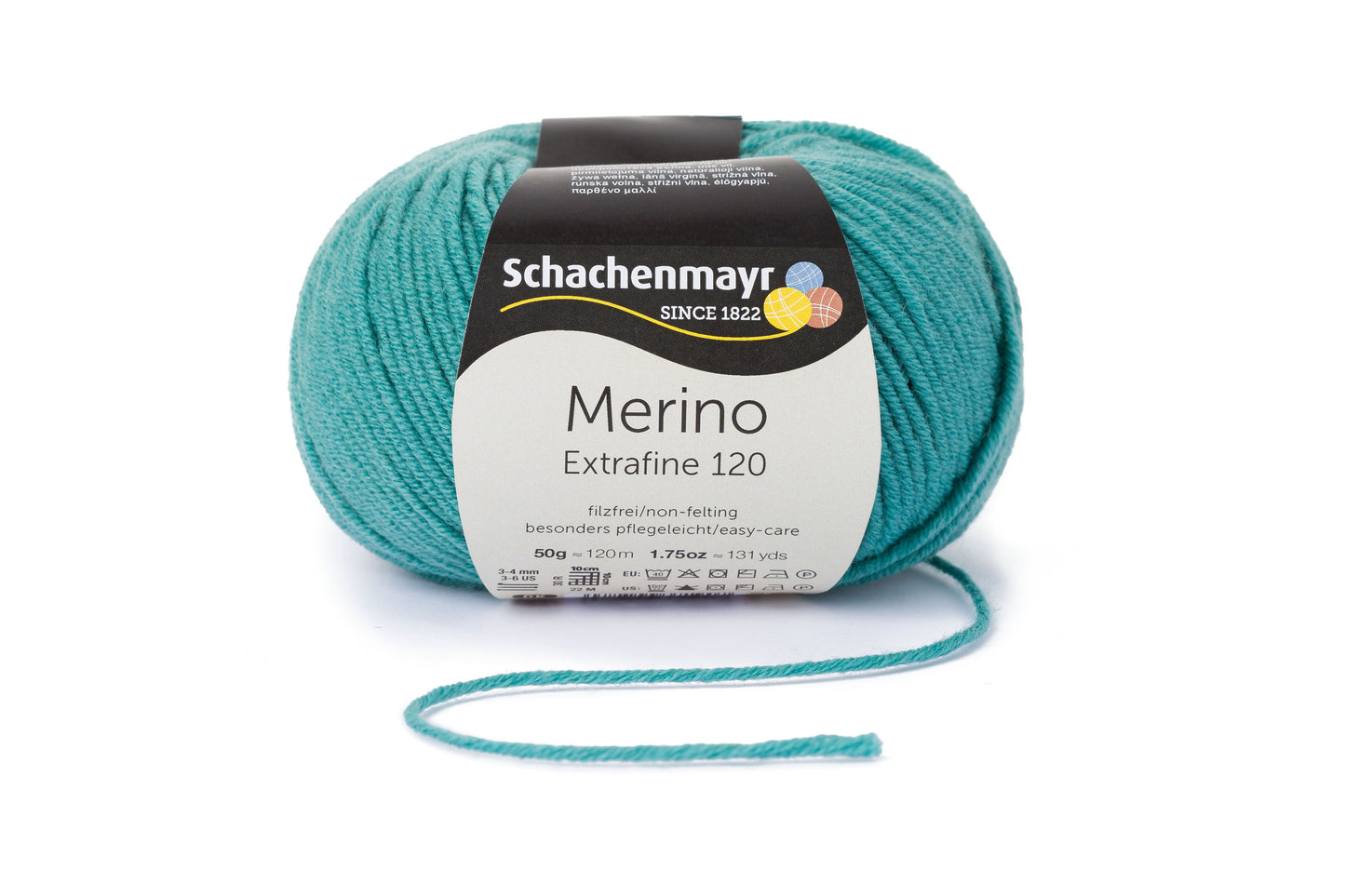 Ganzjahresgarn Merino 120 in der Farbe Meergrün