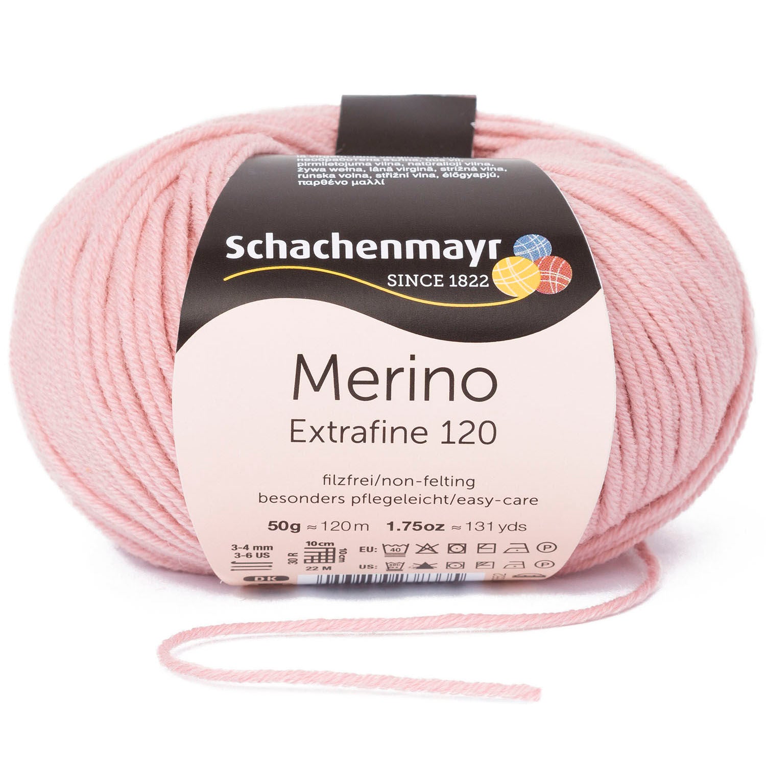 Ganzjahresgarn Merino 120 in der Farbe Antikrosa