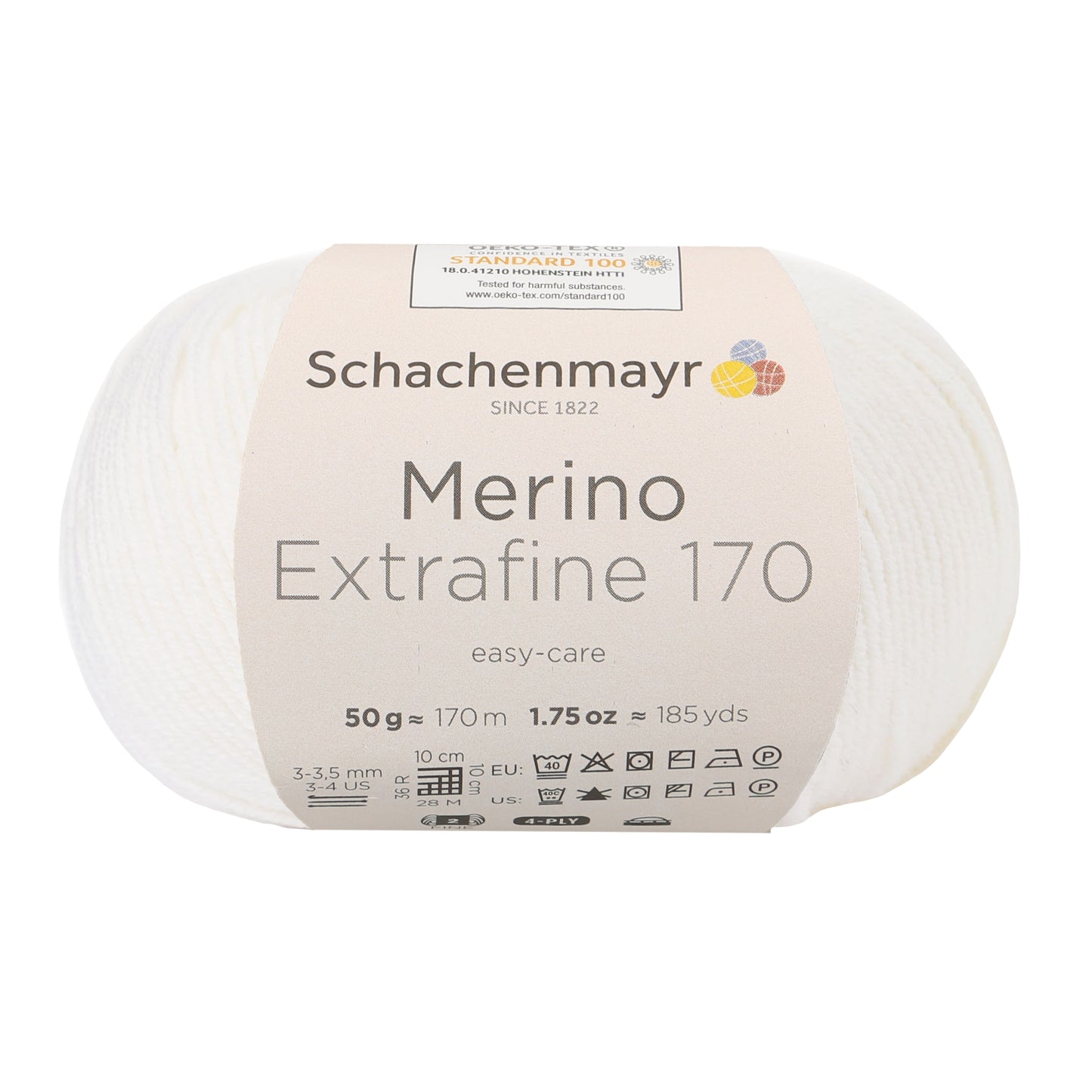 Ganzjahresgarn Merino 170 in der Farbe weiss