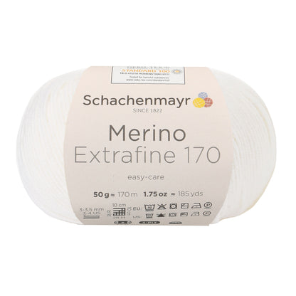 Ganzjahresgarn Merino 170 in der Farbe weiss