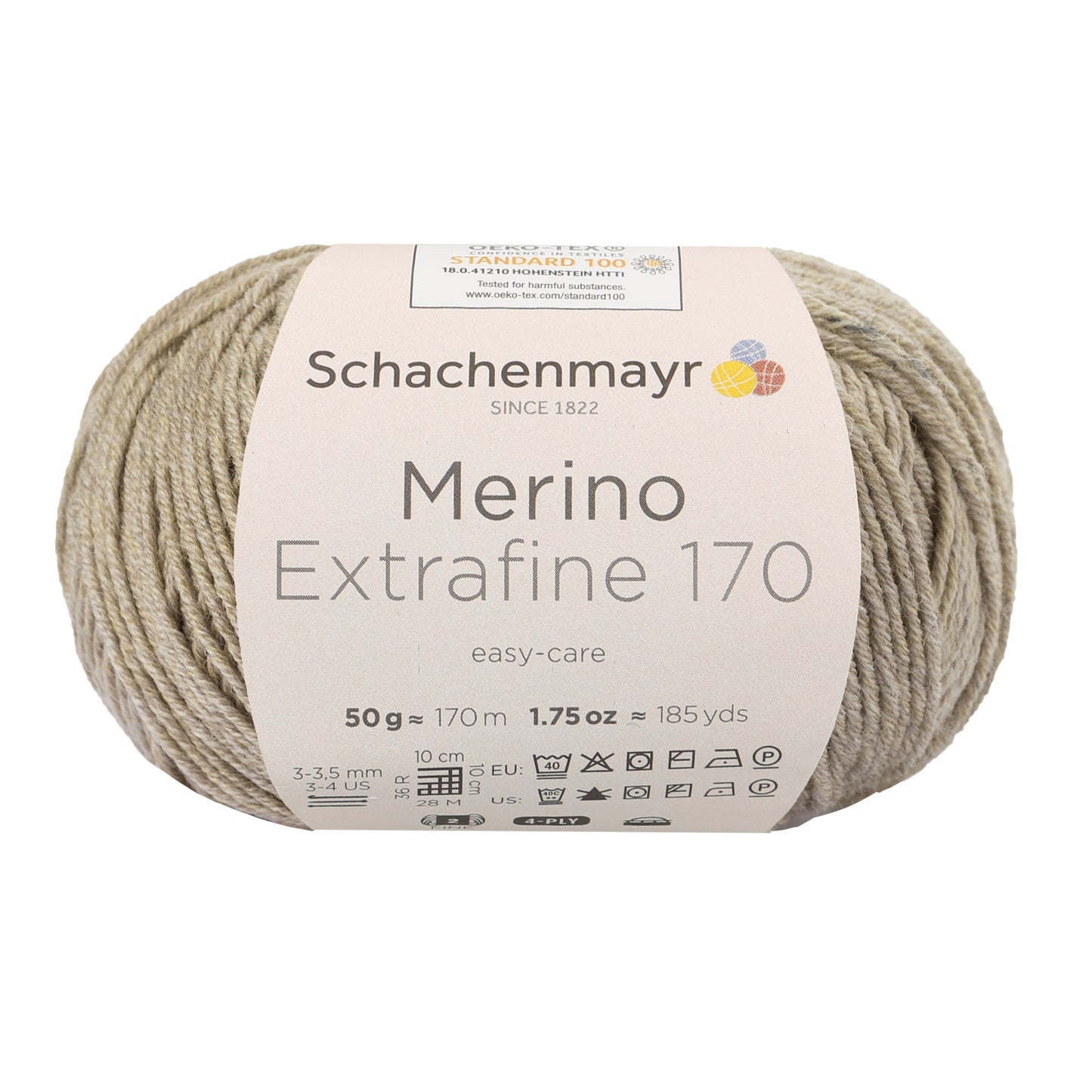 Ganzjahresgarn Merino 170 in der Farbe beige meliert