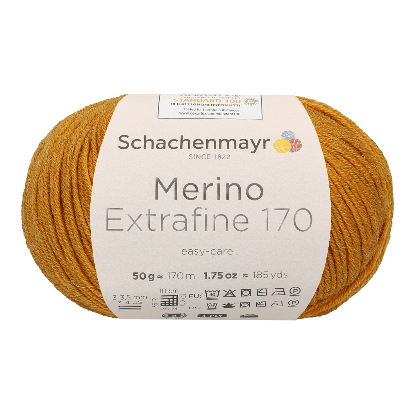 Ganzjahresgarn Merino 170 in der Farbe gold meliert