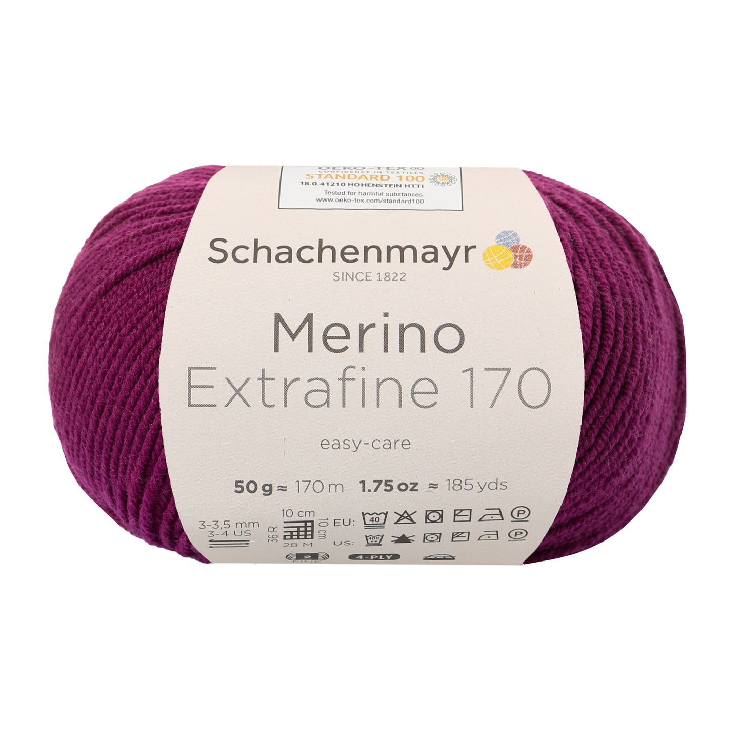 Ganzjahresgarn Merino 170 in der Farbe burgund