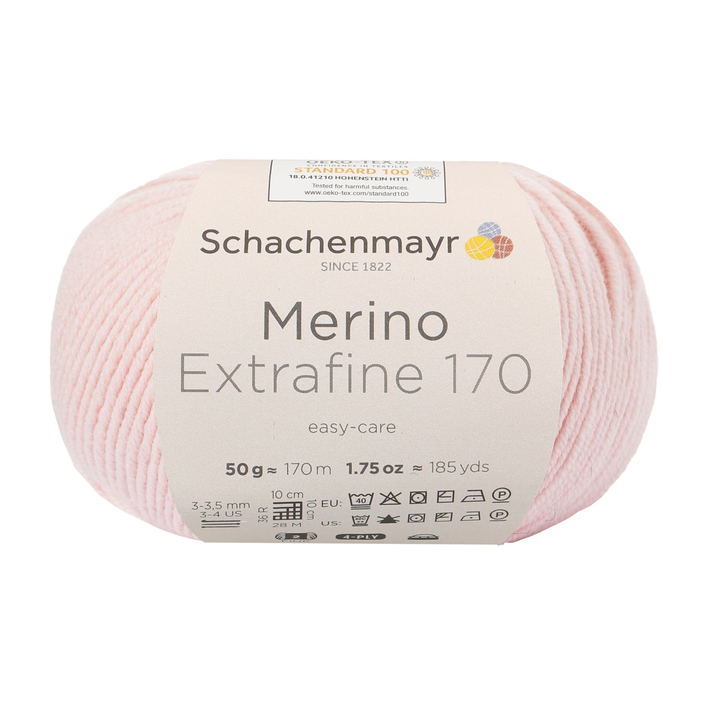 Ganzjahresgarn Merino 170 in der Farbe puderrosa