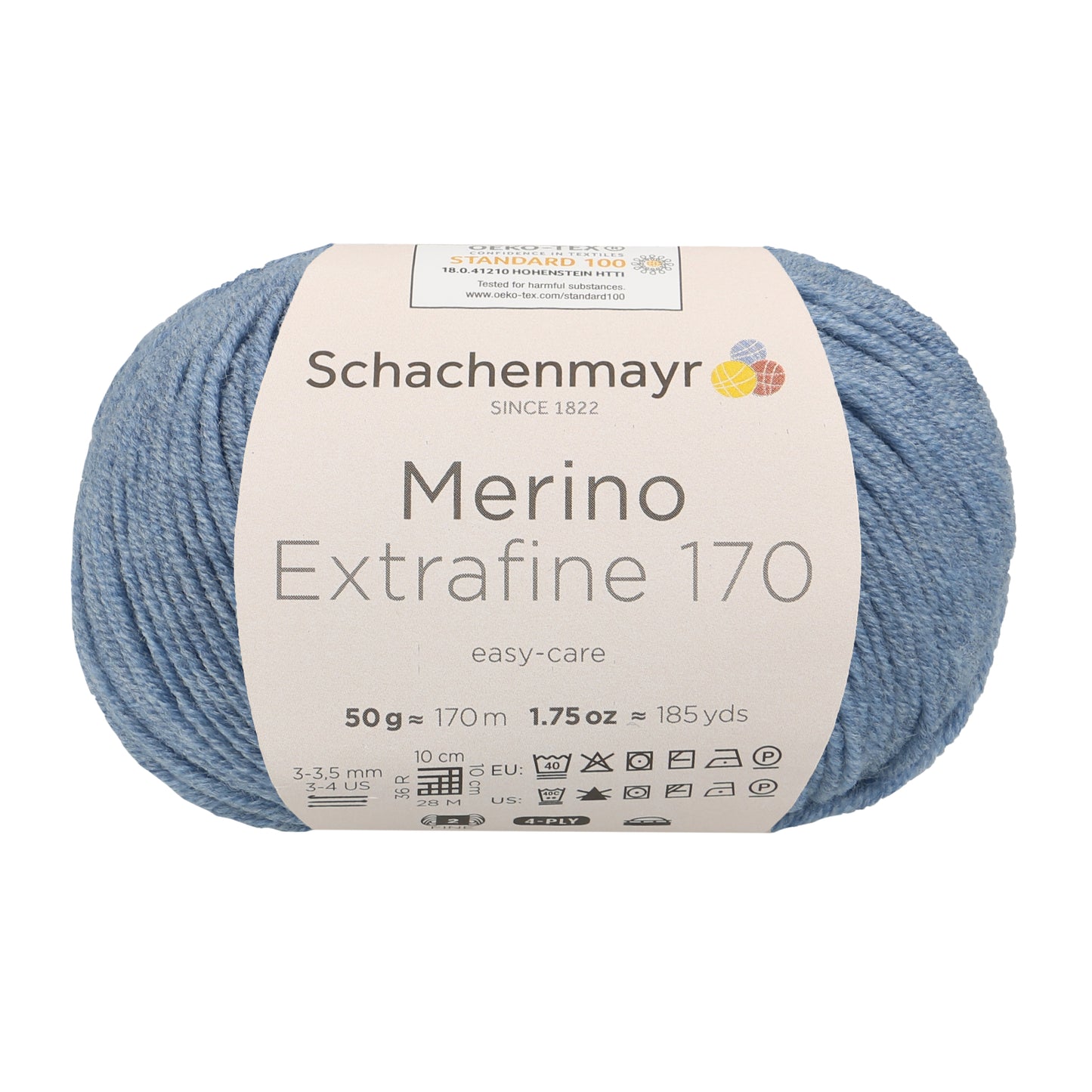 Ganzjahresgarn Merino 170 in der Farbe wolke meliert