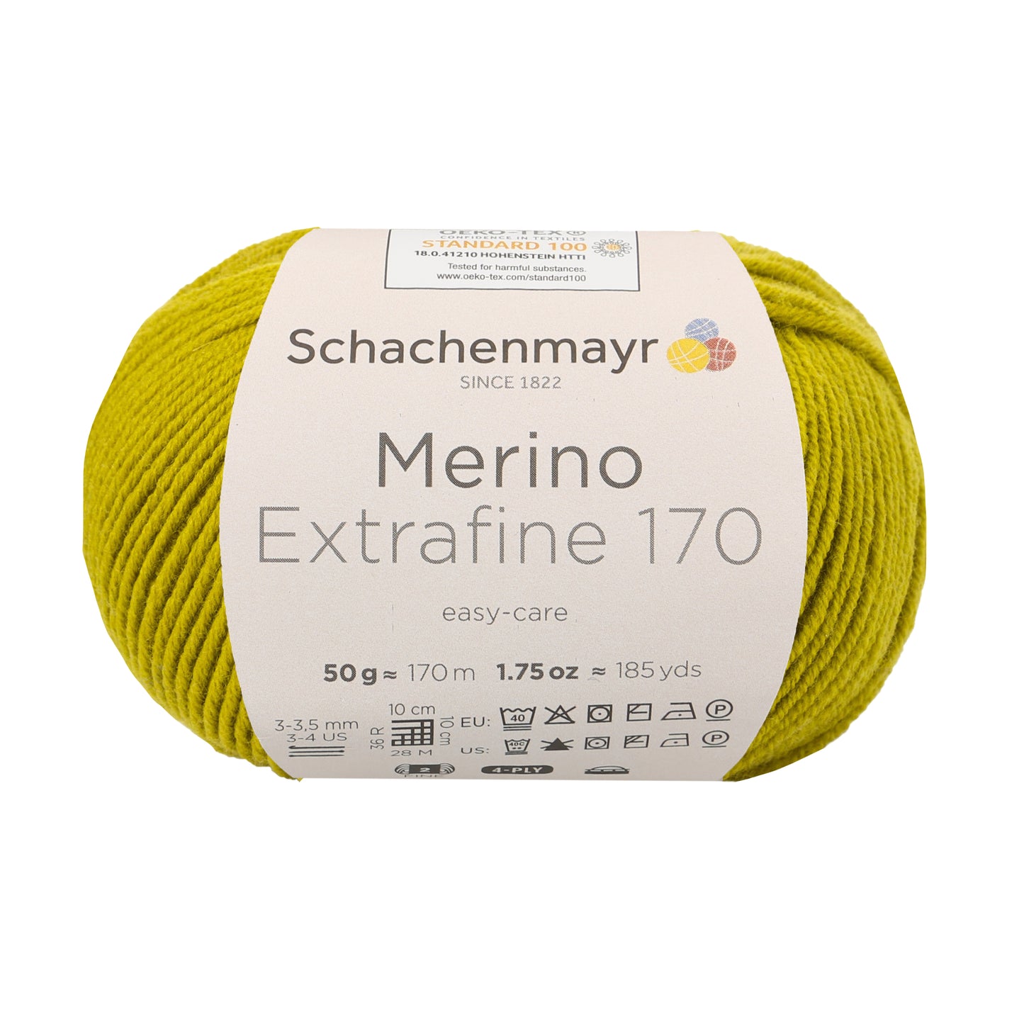 Ganzjahresgarn Merino 170 in der Farbe anis