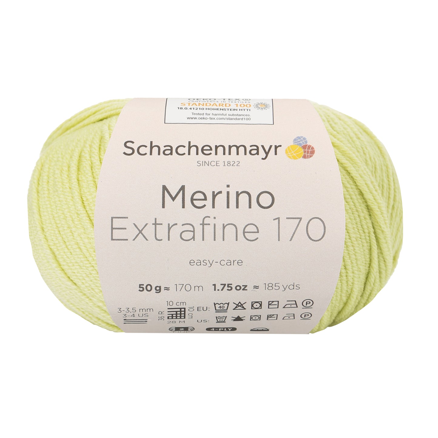 Ganzjahresgarn Merino 170 in der Farbe limone