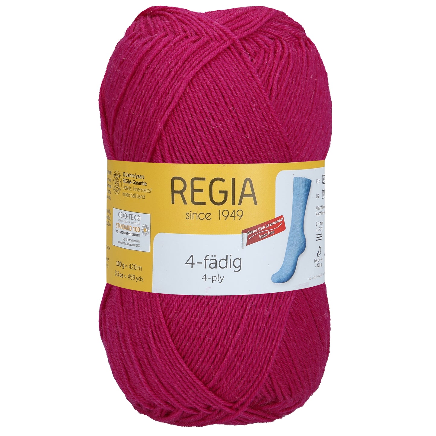 Sockengarn "Regia" in der Farbe Fuchsia