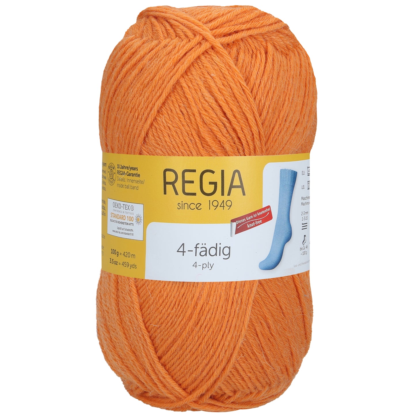 Sockengarn "Regia" in der Farbe Kürbis