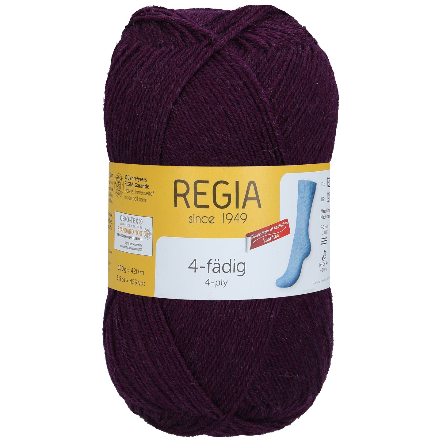 Sockengarn "Regia" in der Farbe Aubergine