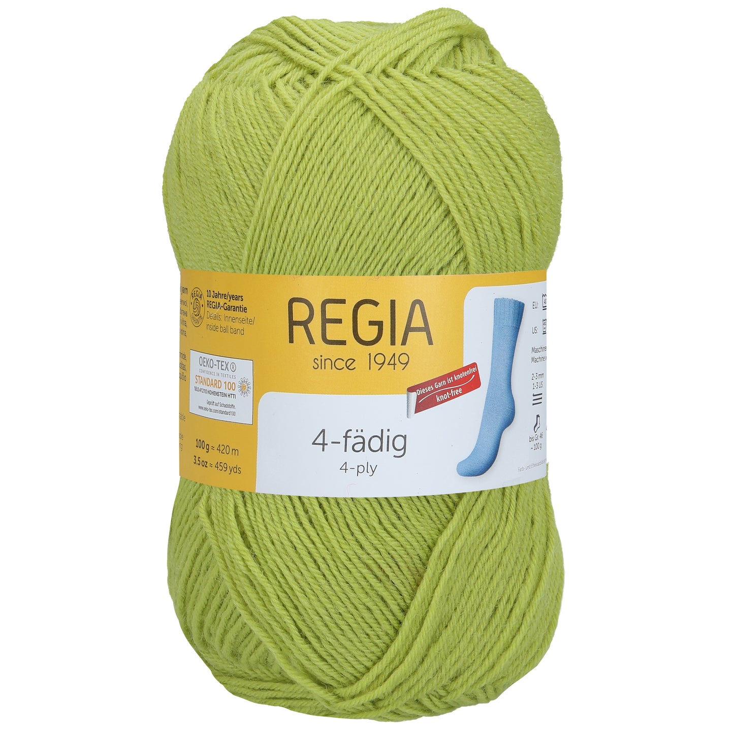 Sockengarn "Regia" in der Farbe Limette