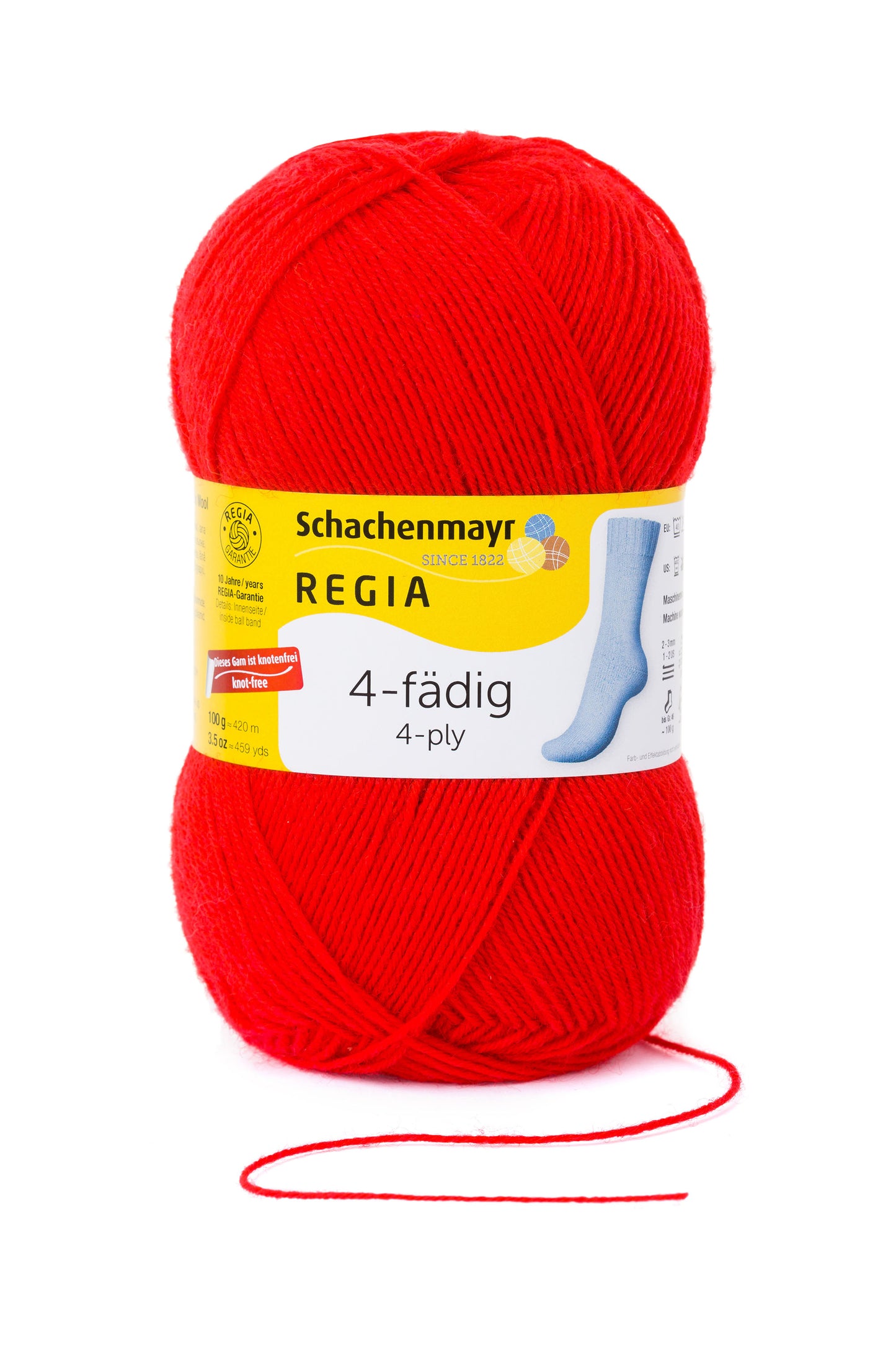 Sockengarn "Regia" in der Farbe Hochrot