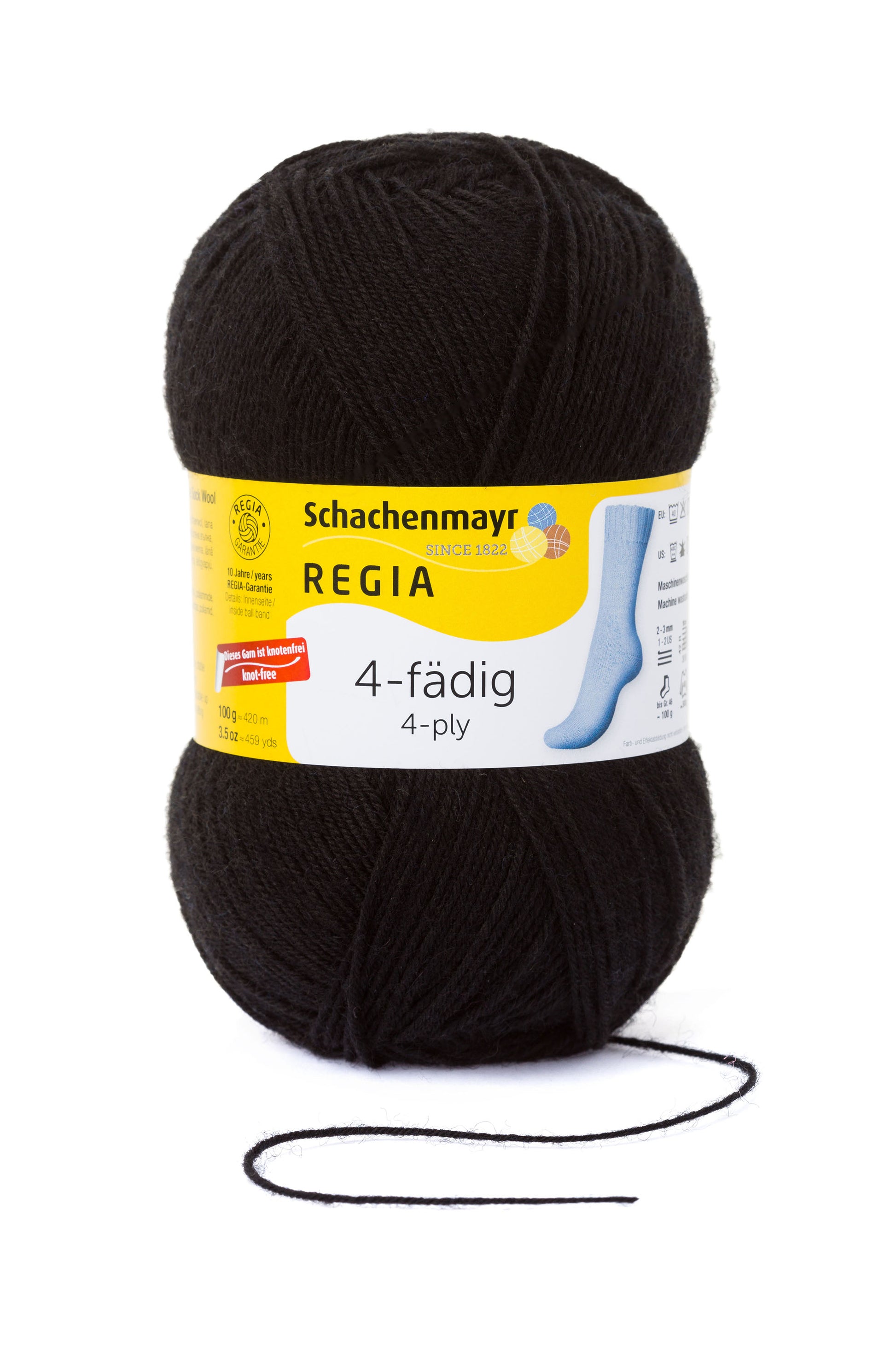 Sockengarn "Regia" in der Farbe Schwarz