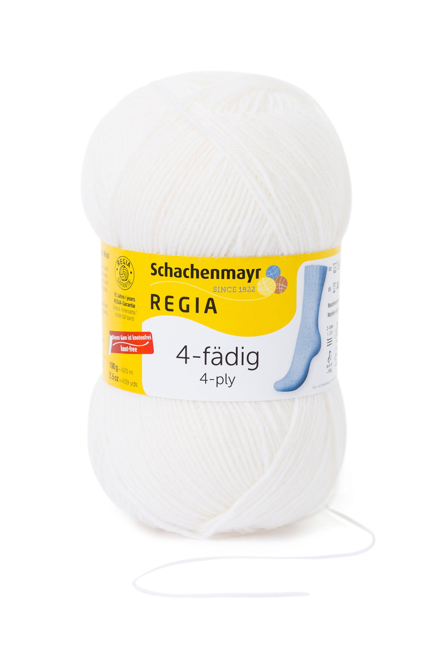 Sockengarn "Regia" in der Farbe Superweiss