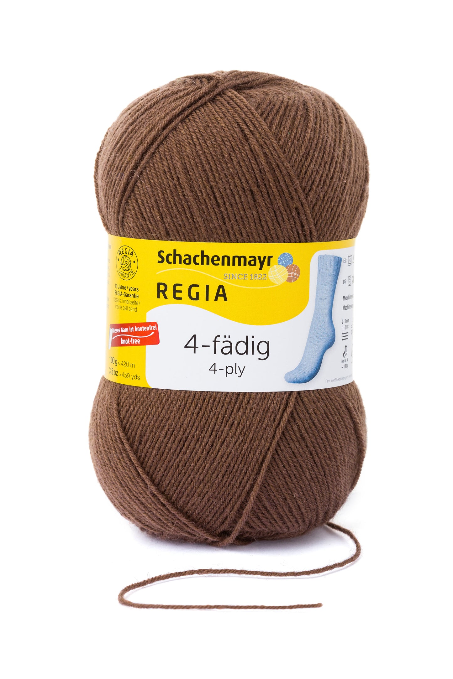 Sockengarn "Regia" in der Farbe Dunkelbraun