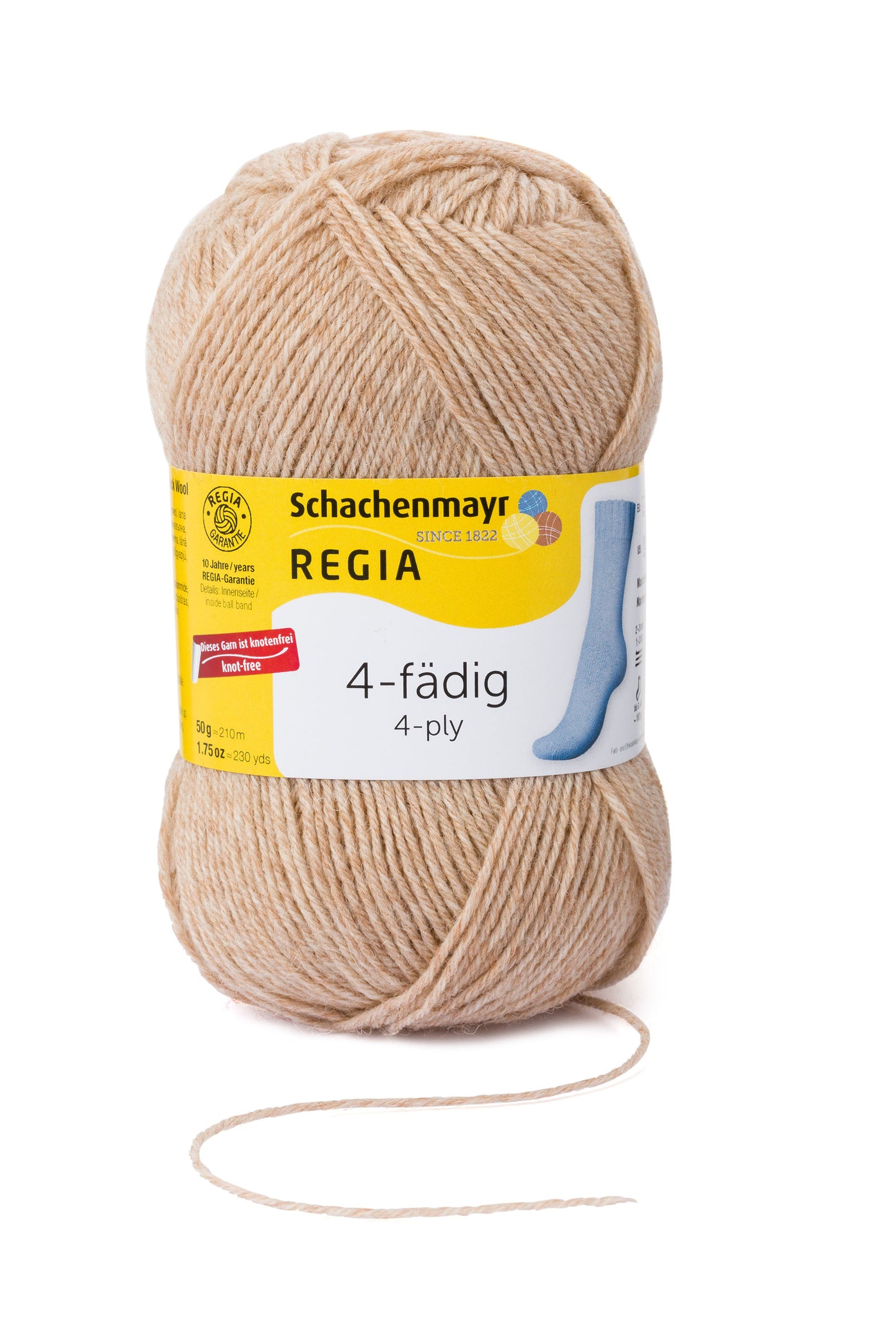 Sockengarn "Regia" in der Farbe Hell-kamel-meliert