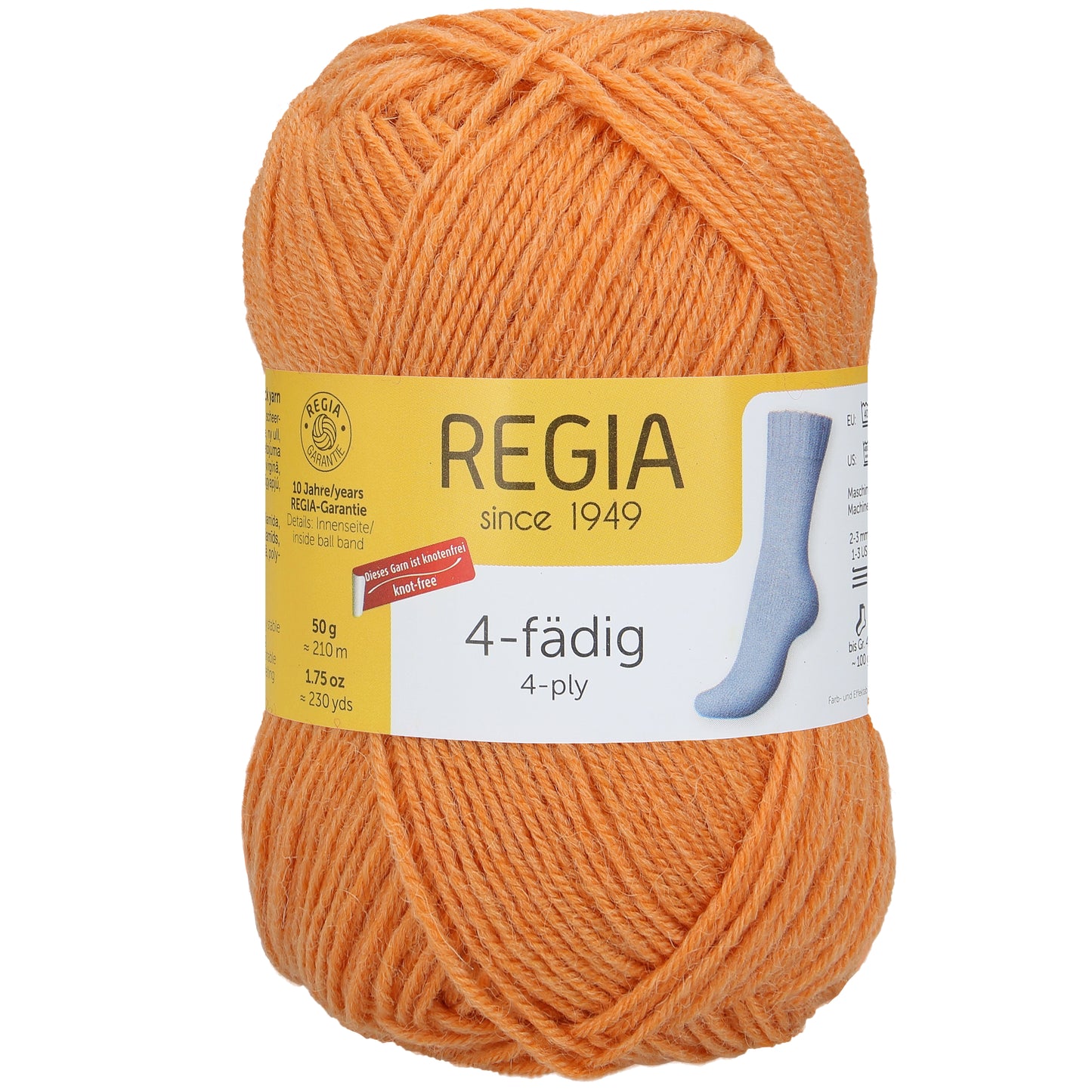 Sockengarn "Regia" in der Farbe Kürbis