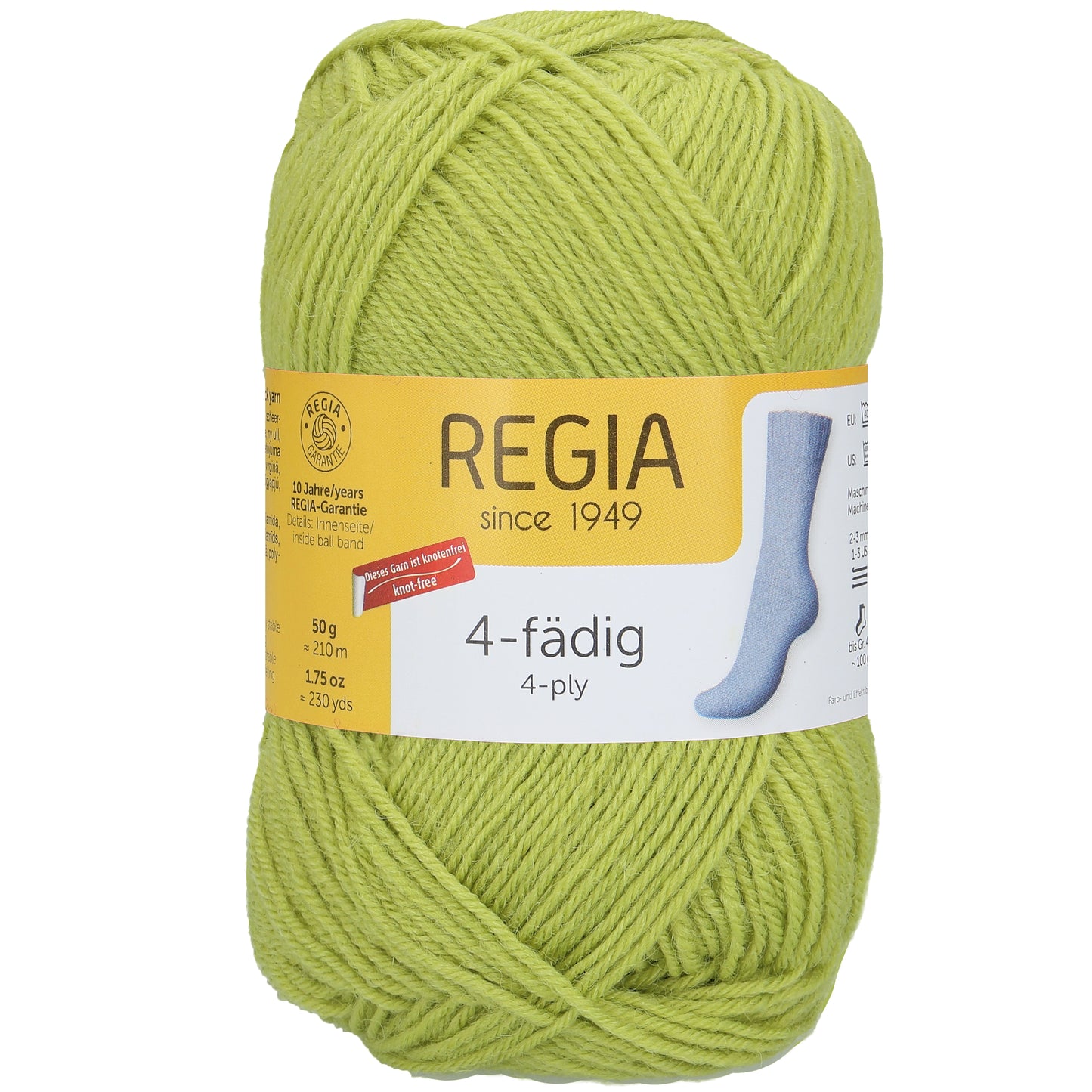 Sockengarn "Regia" in der Farbe Limette