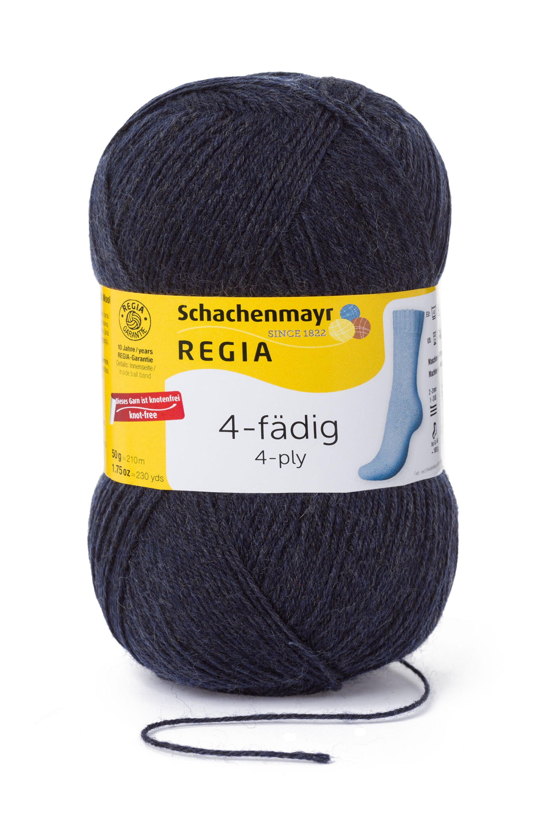 Sockengarn "Regia" in der Farbe Dark-Indigo-meliert