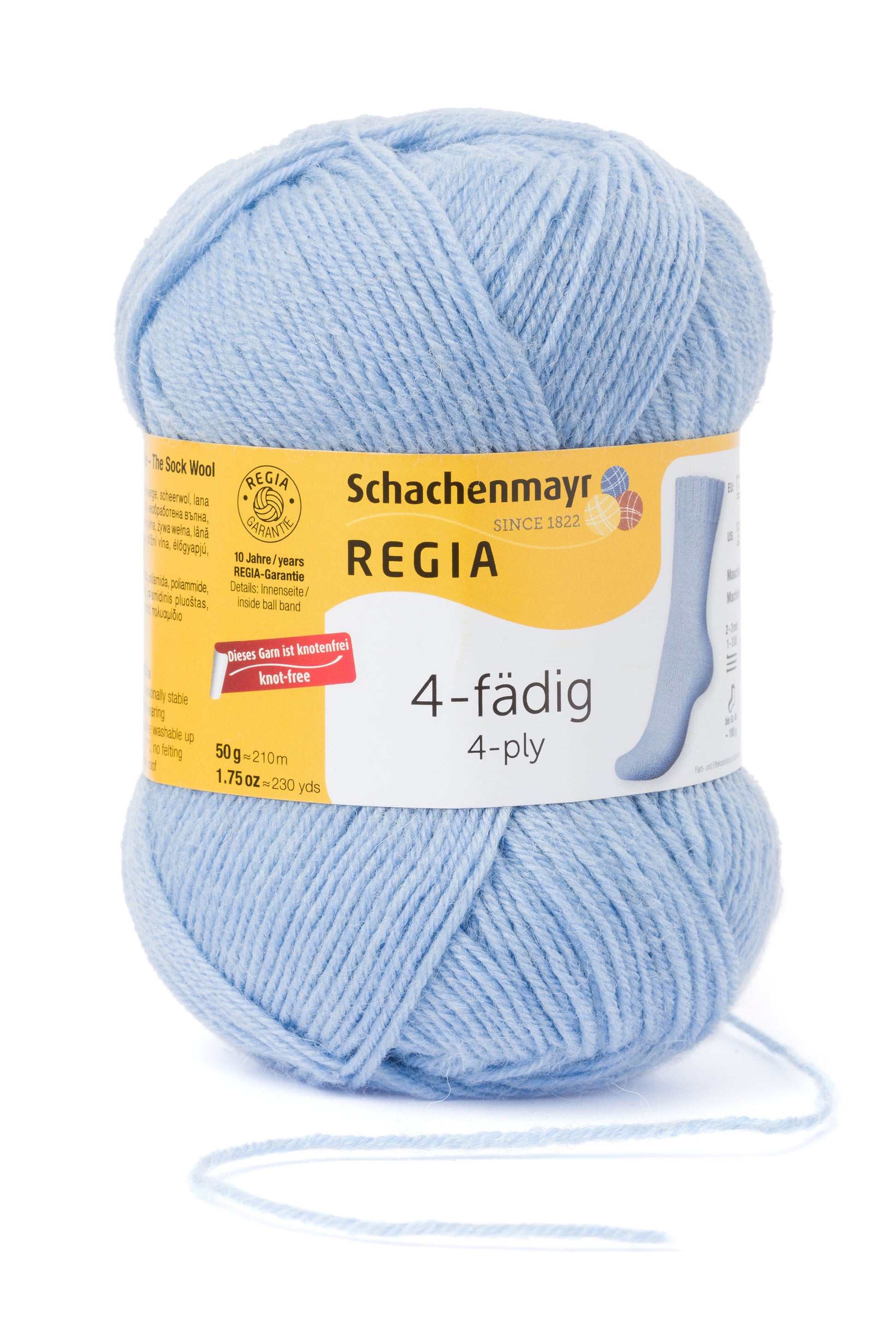 Sockengarn "Regia" in der Farbe Hellblau