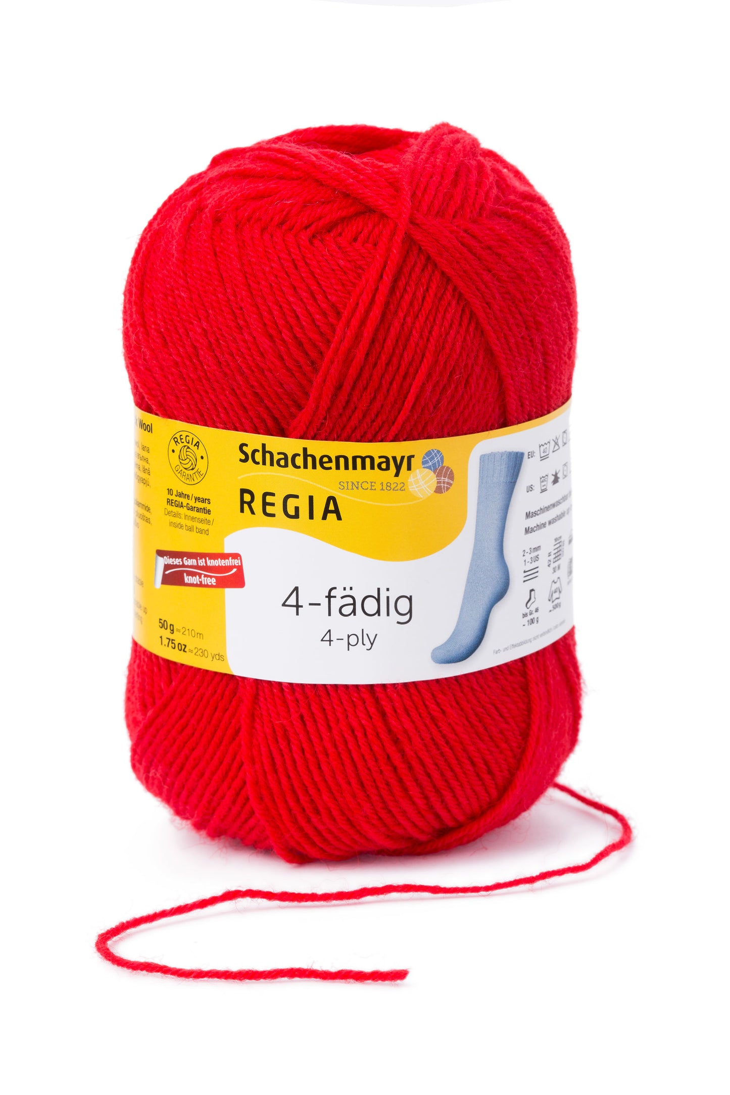 Sockengarn "Regia" in der Farbe Hochrot